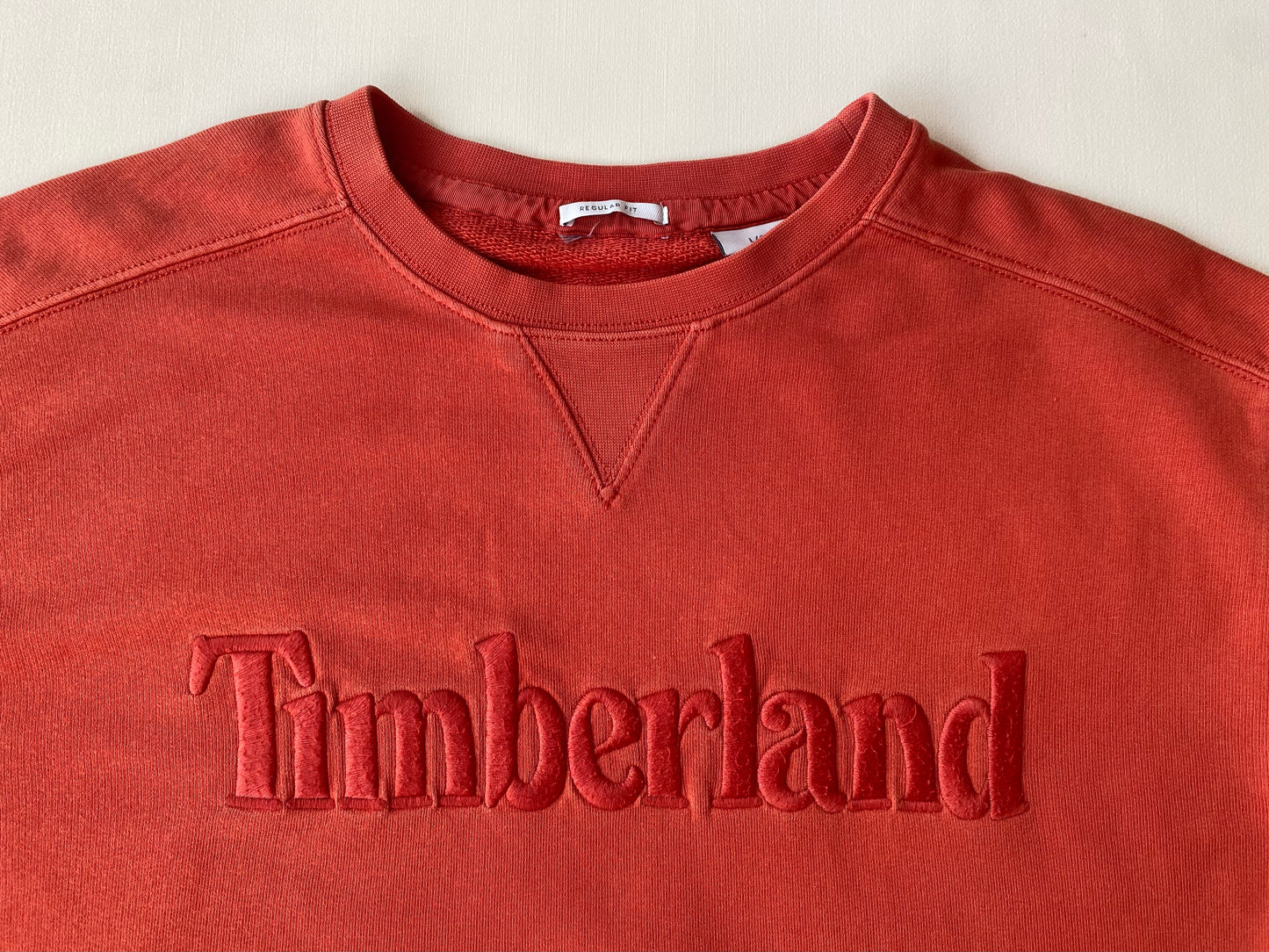 ✅ Pull Timberland brodé, orange, L