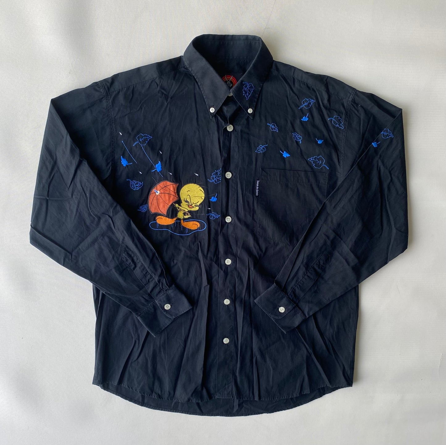 ✅ Chemise Looney Tunes Titi, noir, L