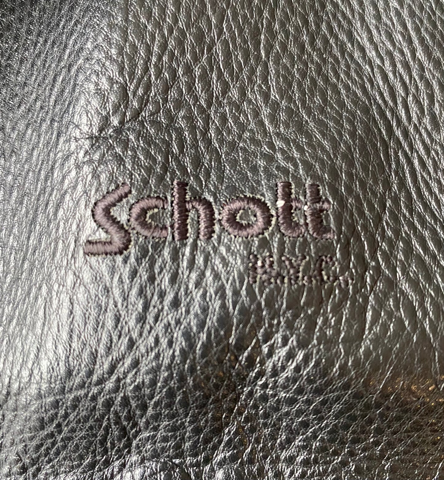 ✅ Veste cuir Schott made in USA, noir, L / XL