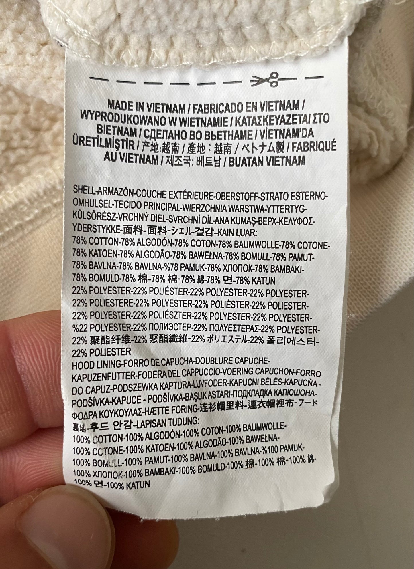 ✅ Pull à capuche vans, tie & die beige et crème, M
