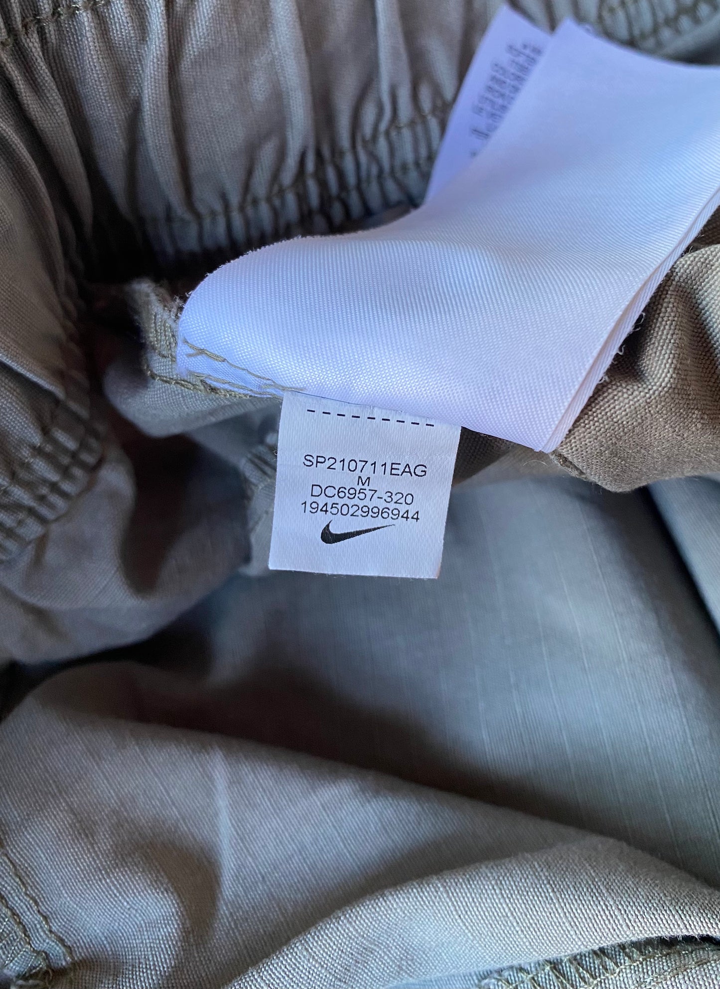 ✅ Pantalon en toile Nike, gris / beige, M (38-40)