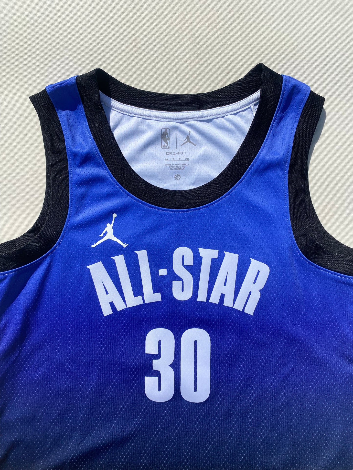 ✅ Maillot NBA All-Star Stephen Curry, bleu et blanc, S