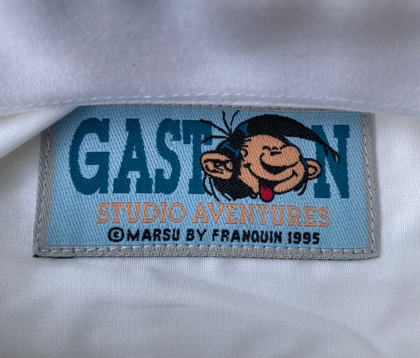 ✅ Chemise collector Gaston Lagaffe, blanc, XL
