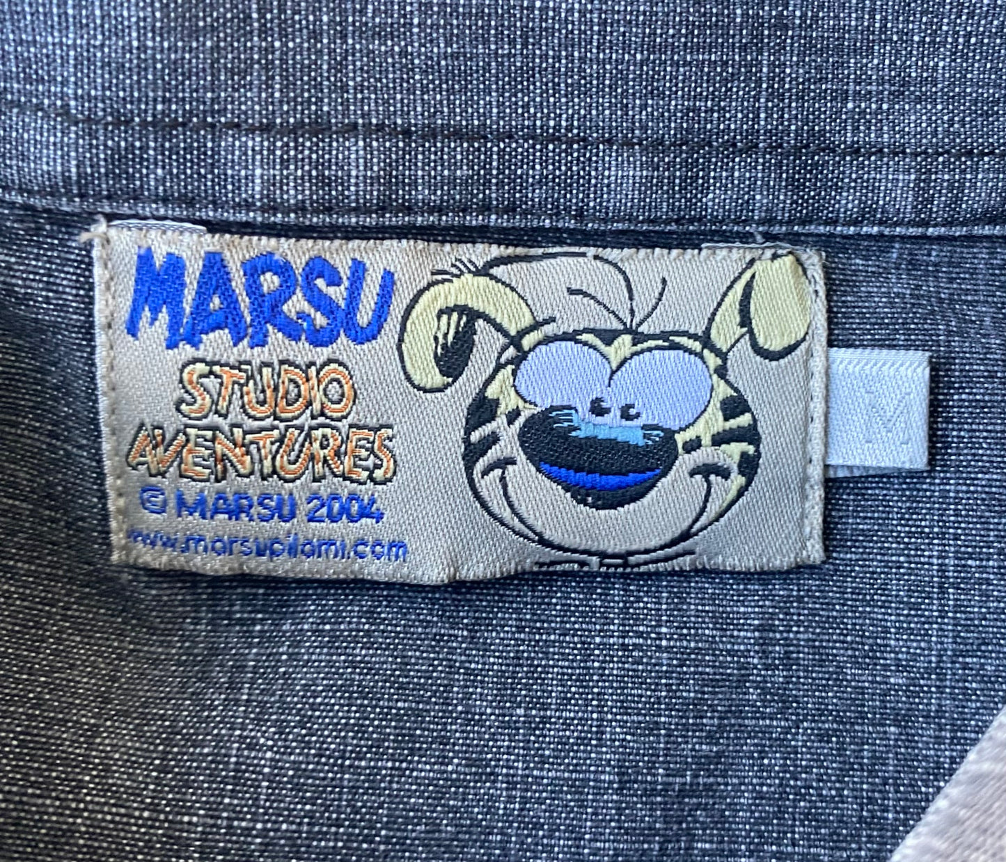 ✅ Chemise collector Marsupilami, gris foncé, L
