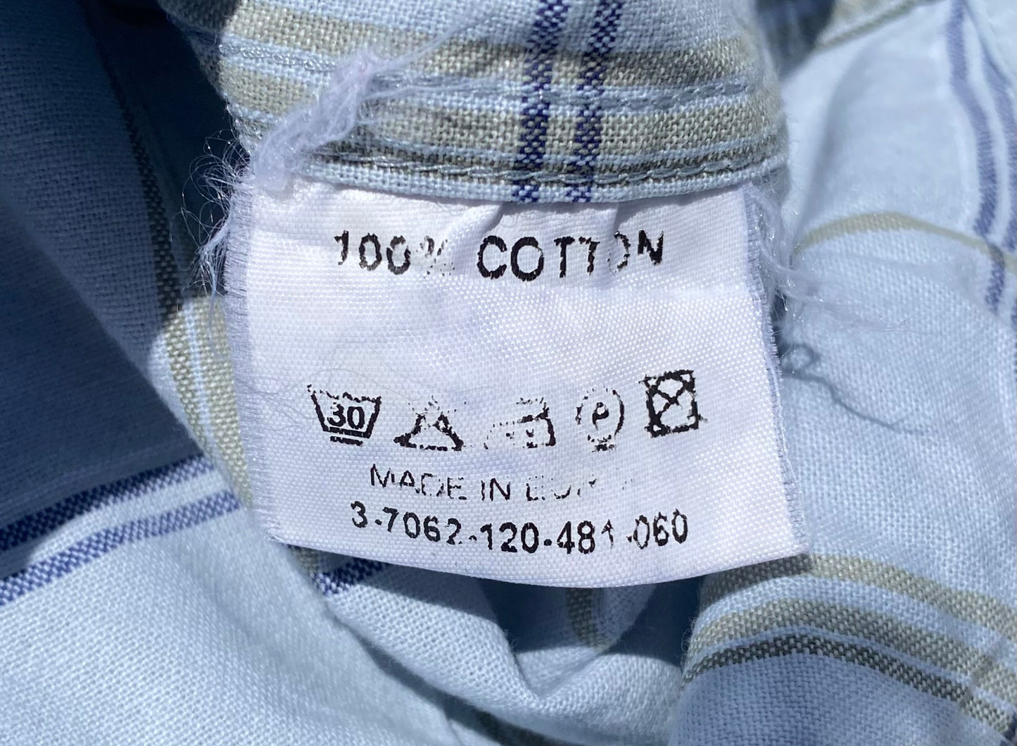 ✅ Chemise collector Tintin, bleu clair et carreaux, L