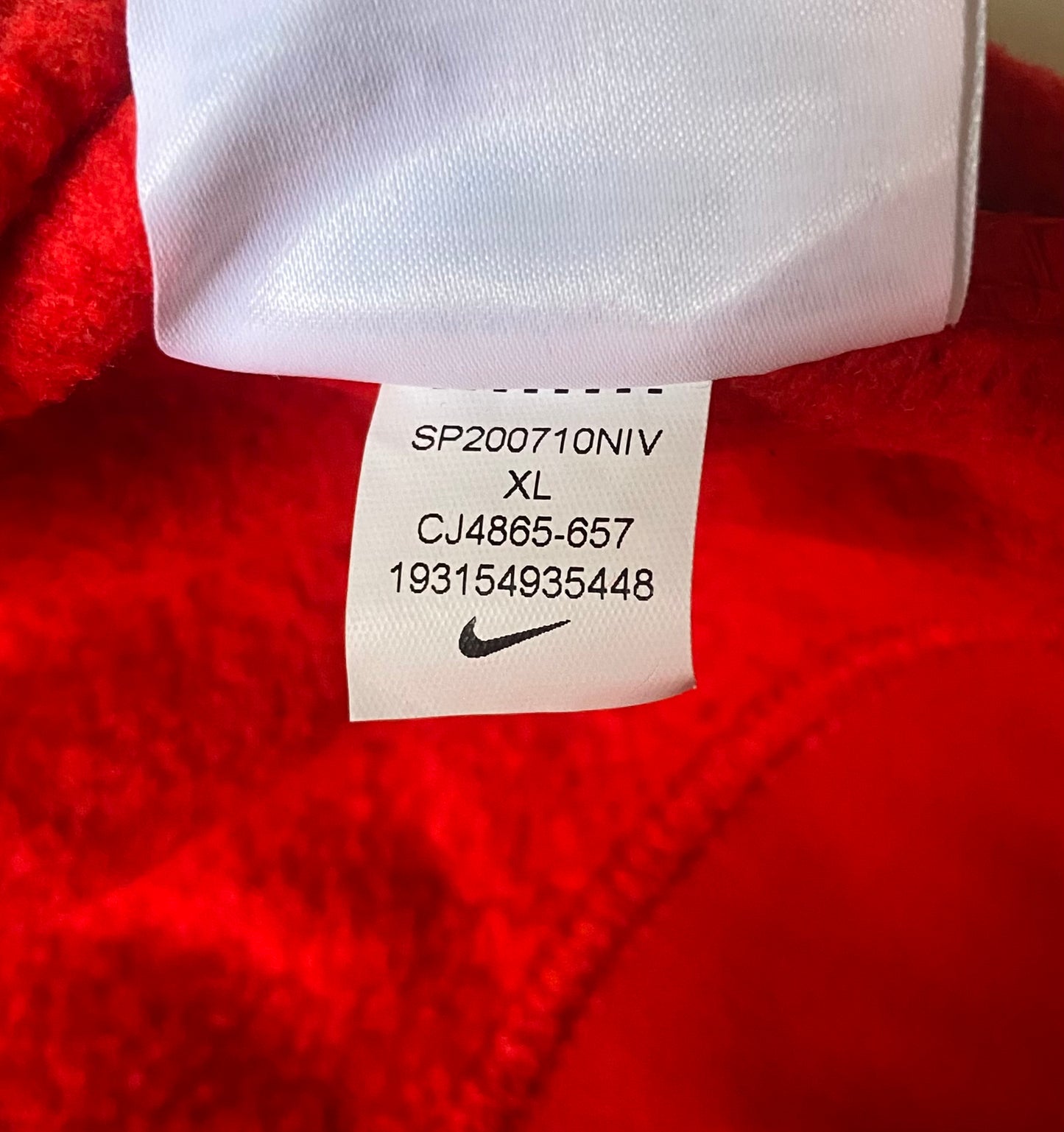 ✅ Pull Nike double swoosh, rouge, XL