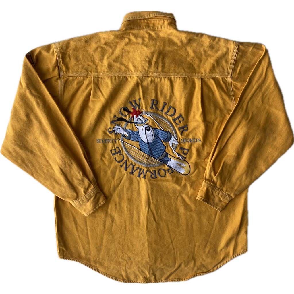 ✅ Chemise épaisse collector Droopy, jaune-orange, L