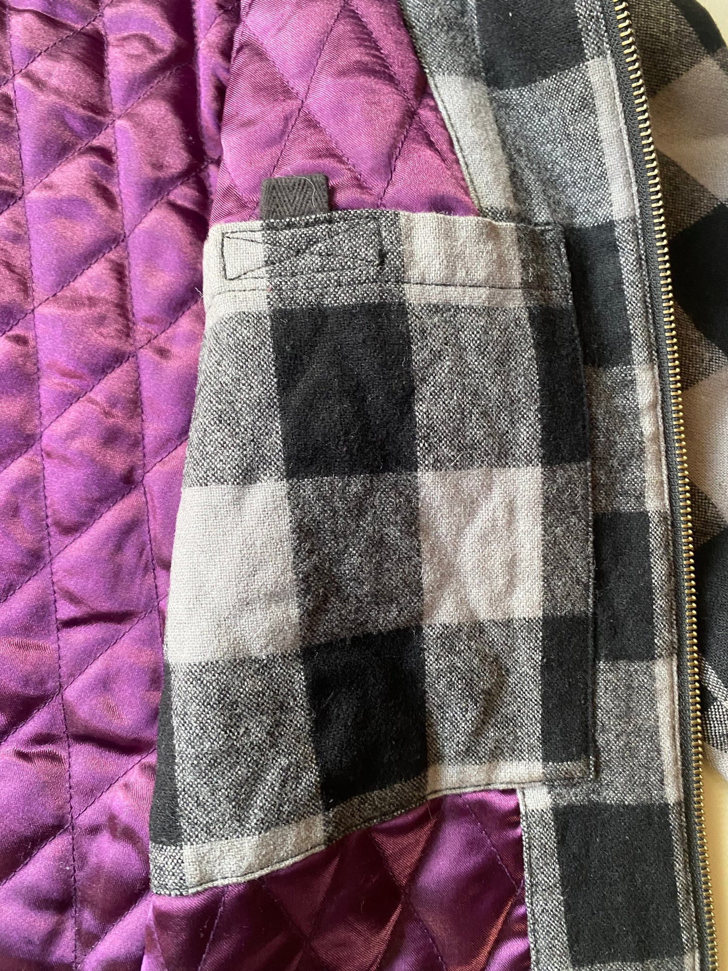 ✅ Veste "boom jacket" Carhartt, laine, noir et gris, S