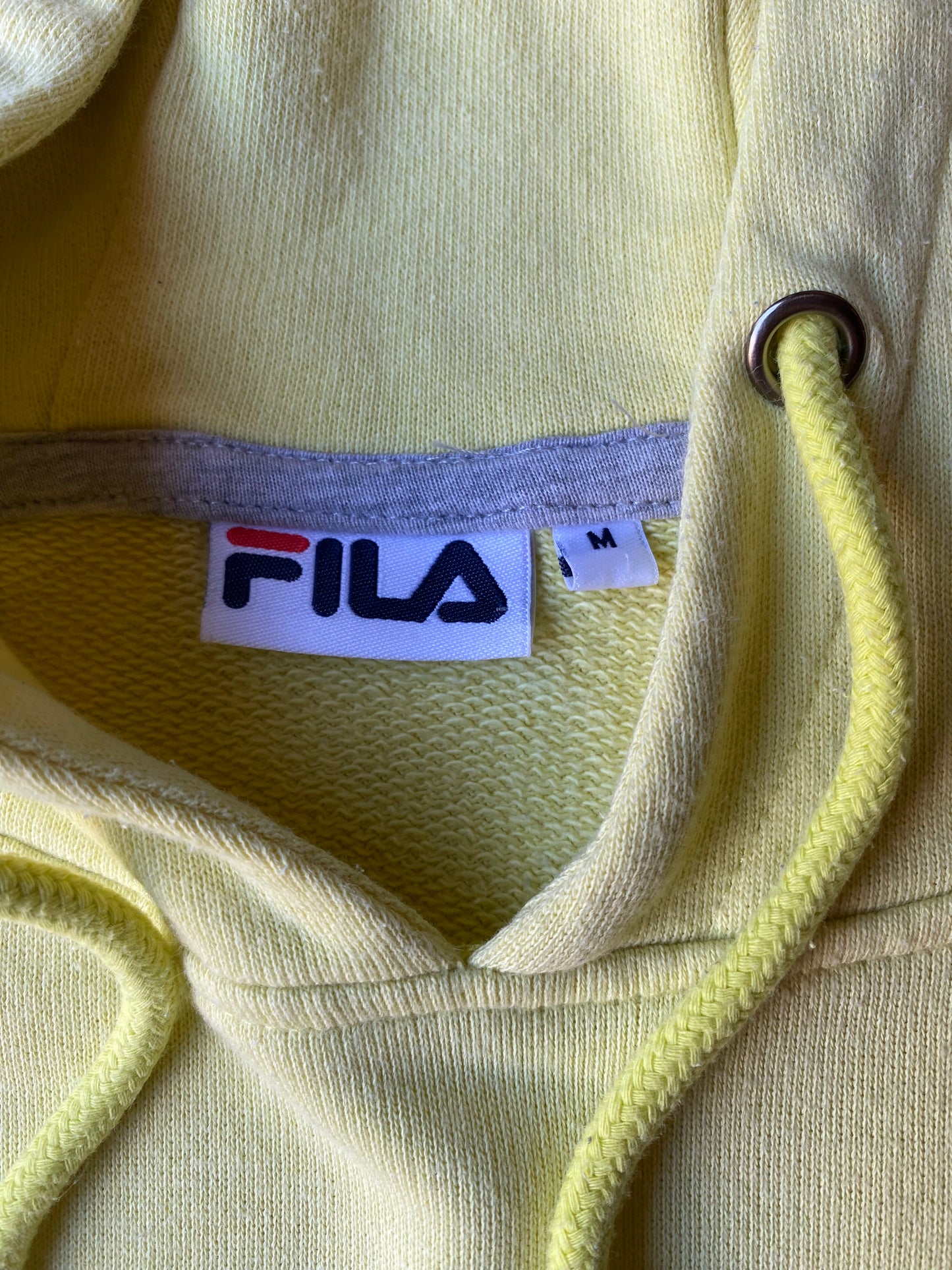 ✅ Pull à capuche Fila, jaune clair, M légèrement oversize