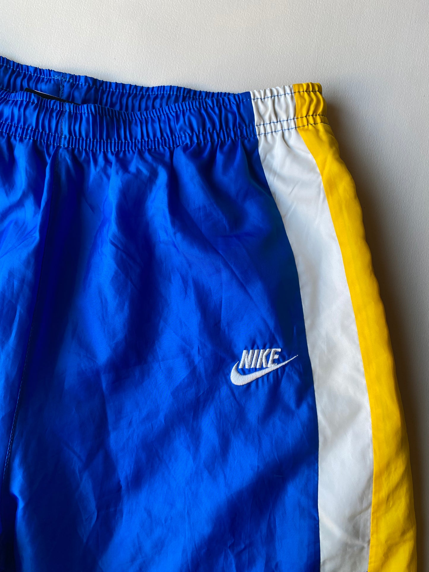 ✅ Pantalon jogging Nike, bleu / blanc / jaune, M (38)