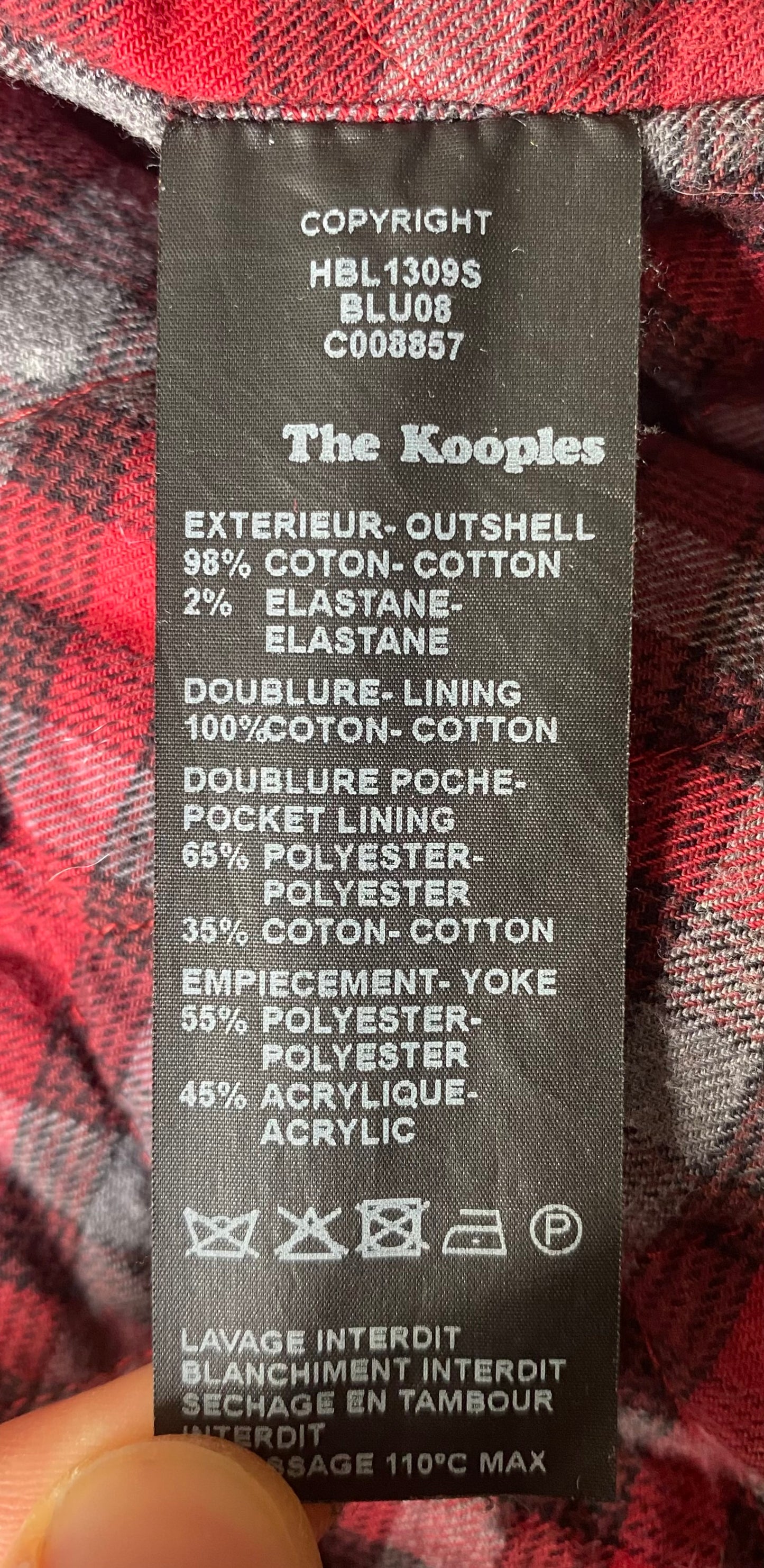 ✅ Veste jean polaire The Kooples, bleu jean, S