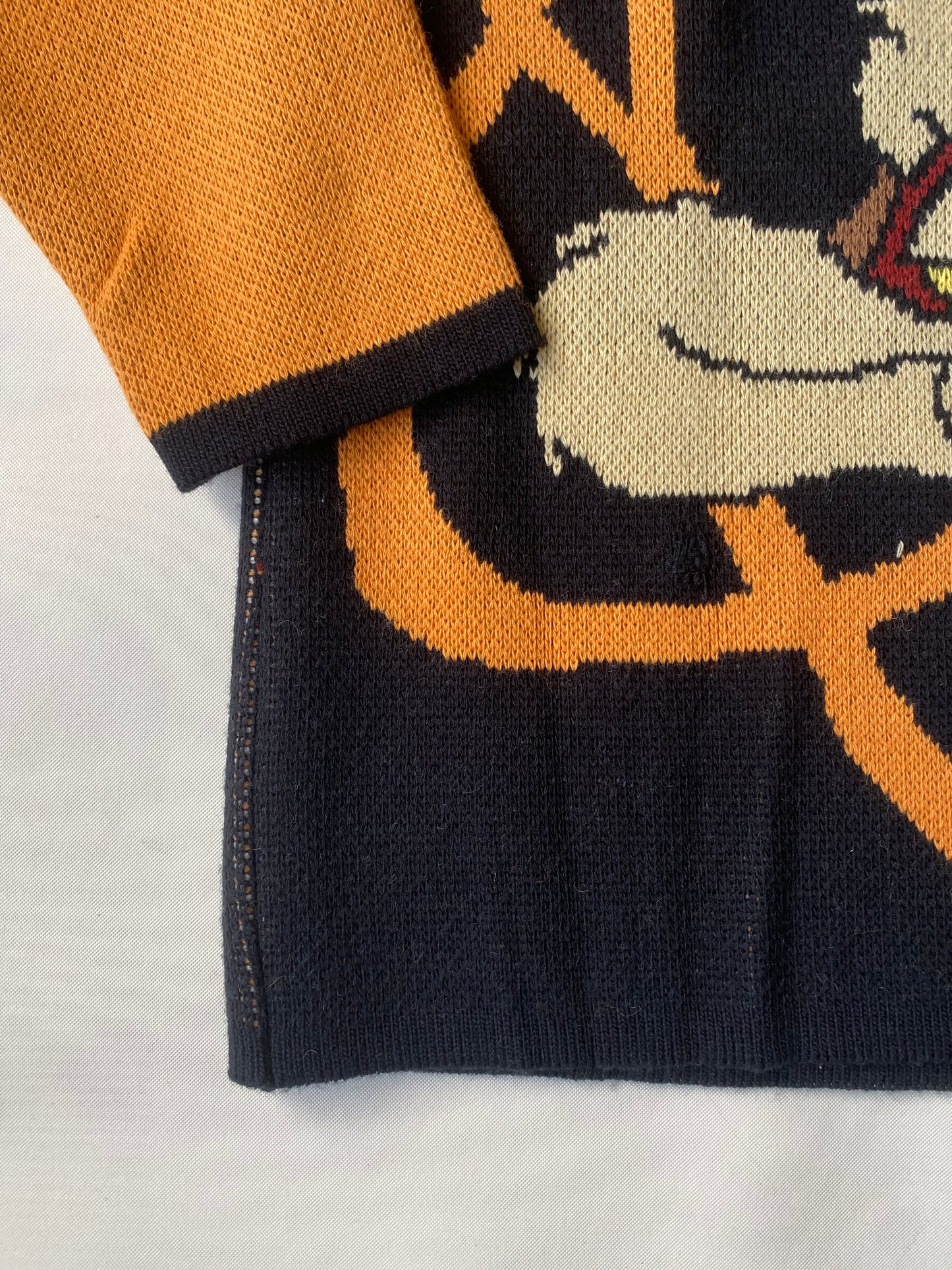 ✅ Pull collector Looney Tunes Vil Coyote, orange et noir, L