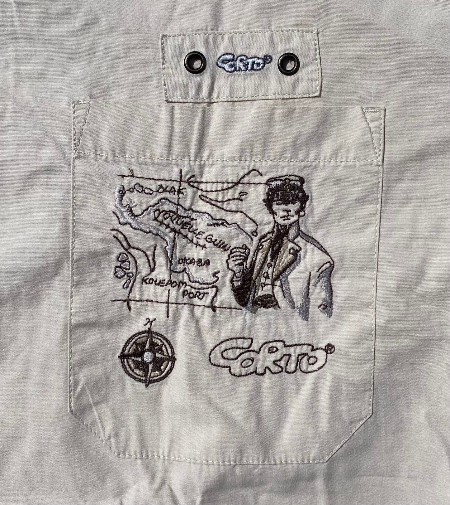 ✅ Chemisette collector Corto Maltese, beige, L