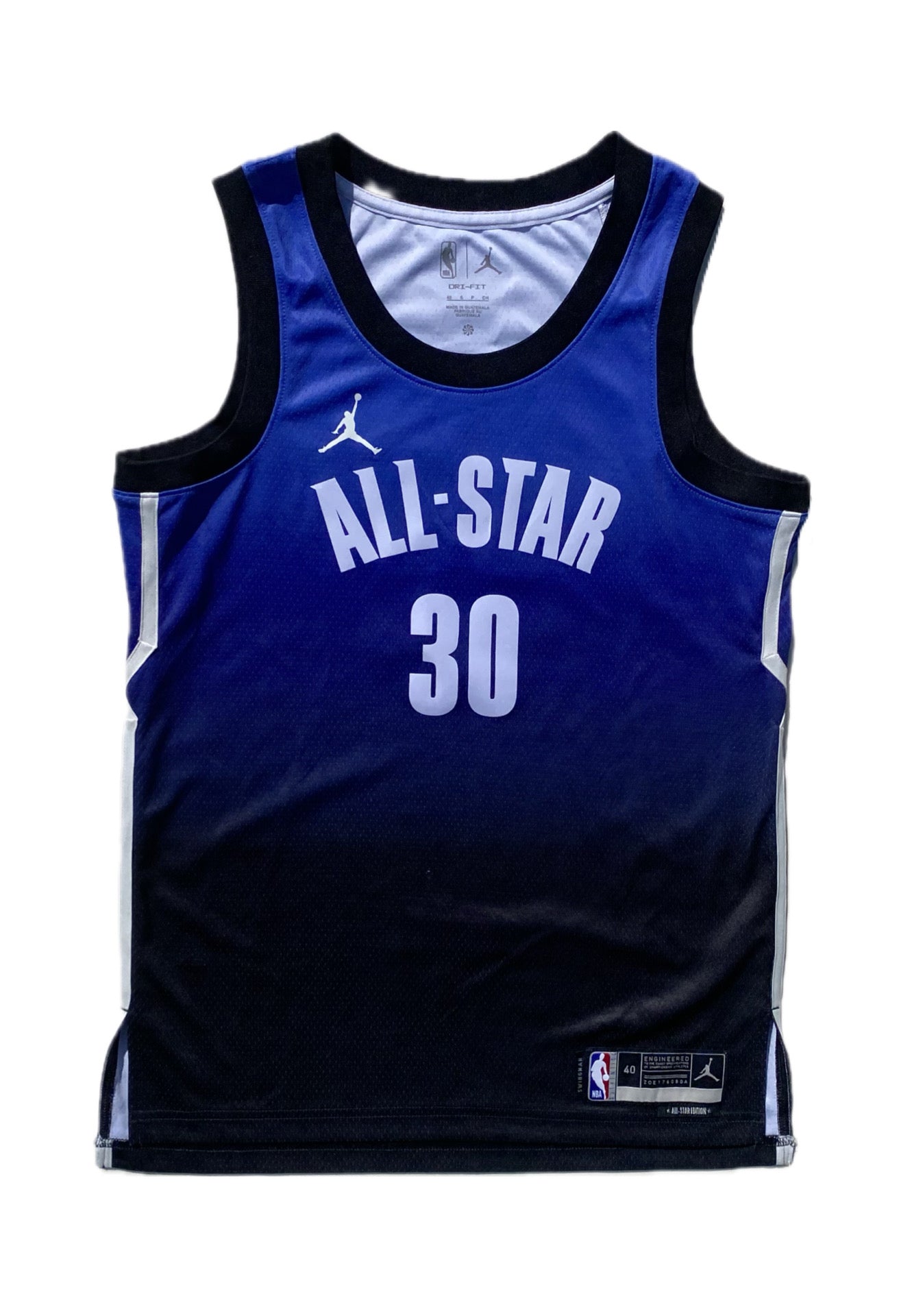 ✅ Maillot NBA All-Star Stephen Curry, bleu et blanc, S