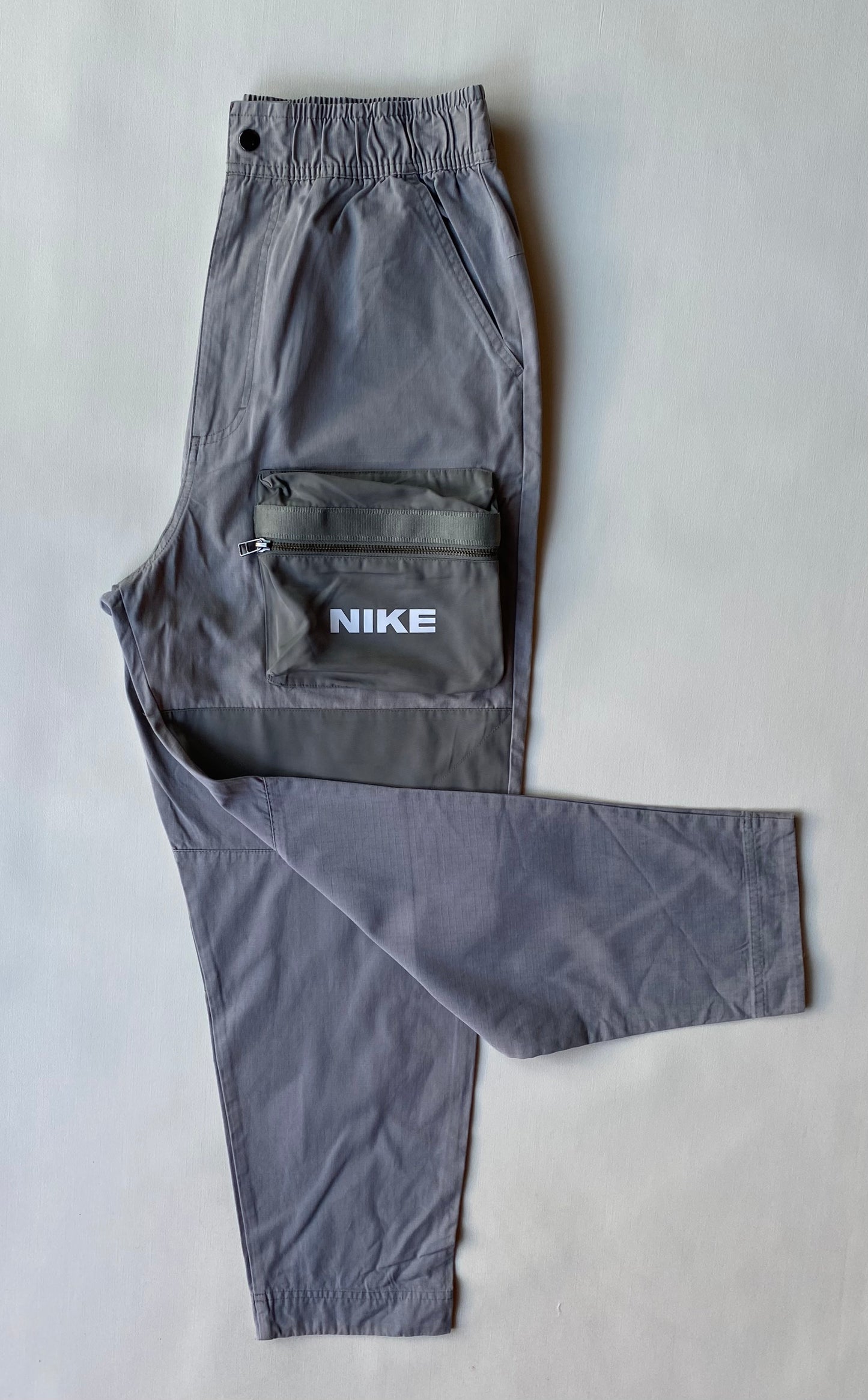 ✅ Pantalon en toile Nike, gris / beige, M (38-40)