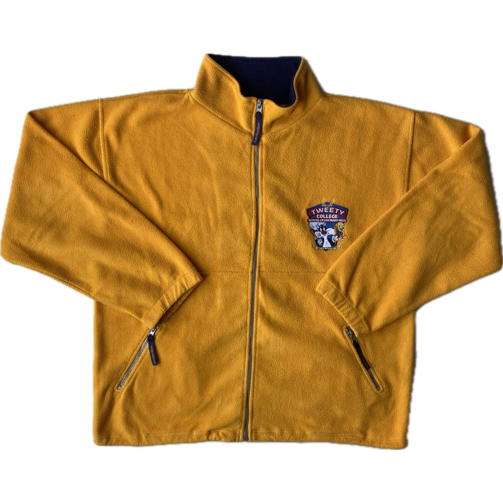 ✅ Veste polaire collector Looney Tunes Titi et Grosminet, jaune-orange, XL