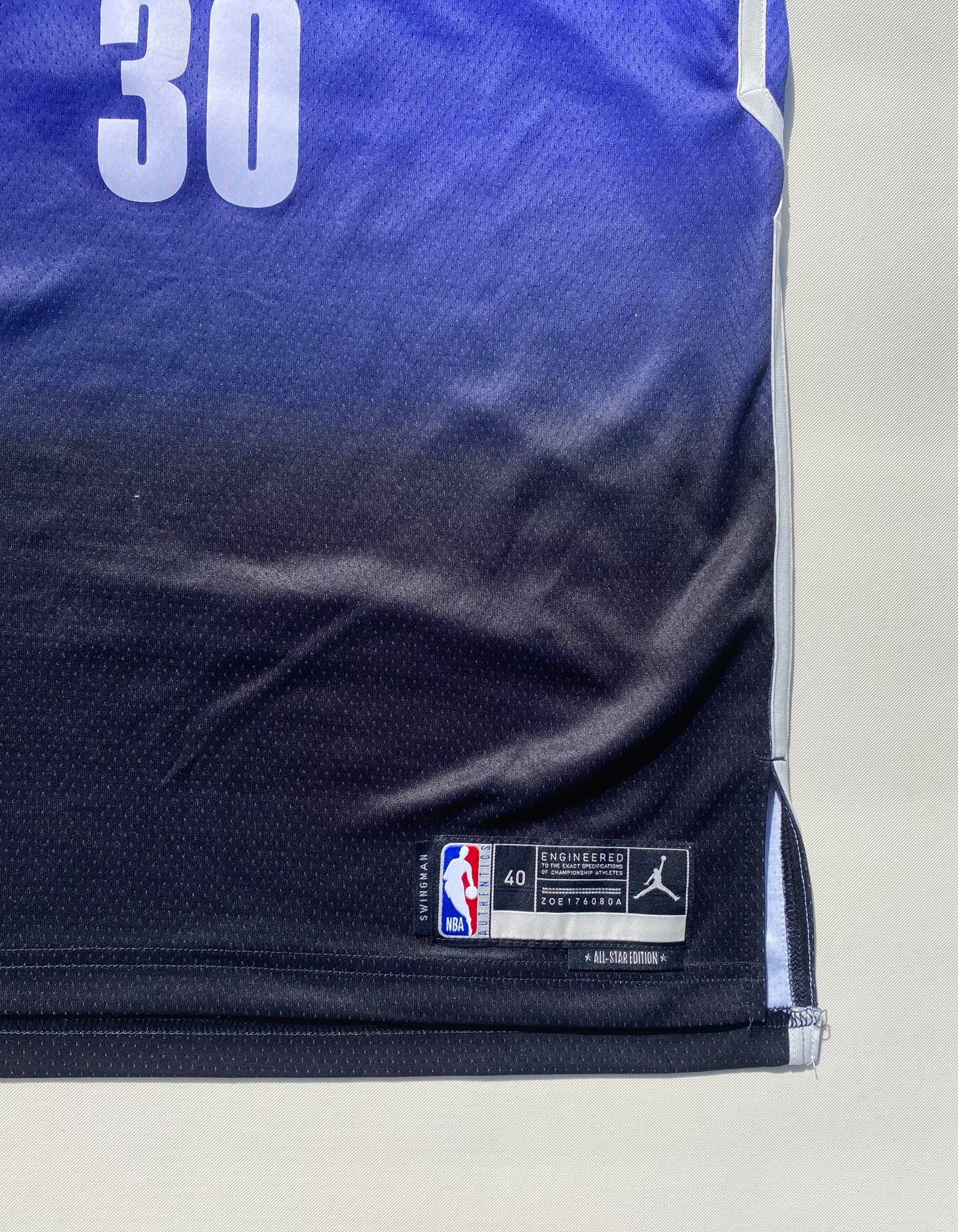 ✅ Maillot NBA All-Star Stephen Curry, bleu et blanc, S