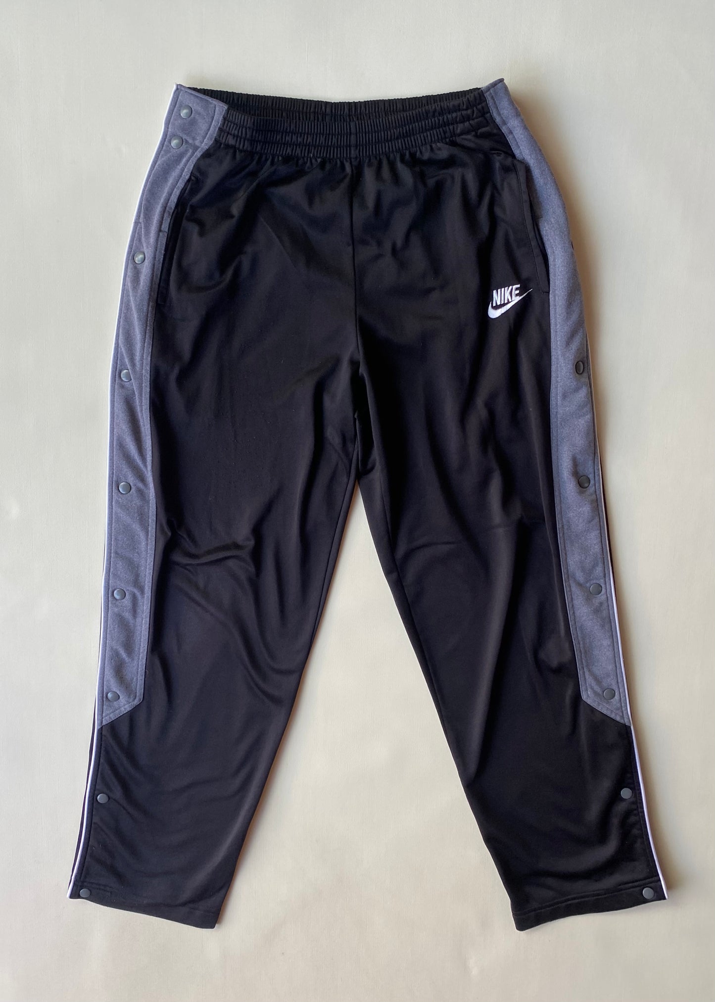 ✅ Pantalon Nike vintage boutons pression, noir, M légèrement cintré (38)