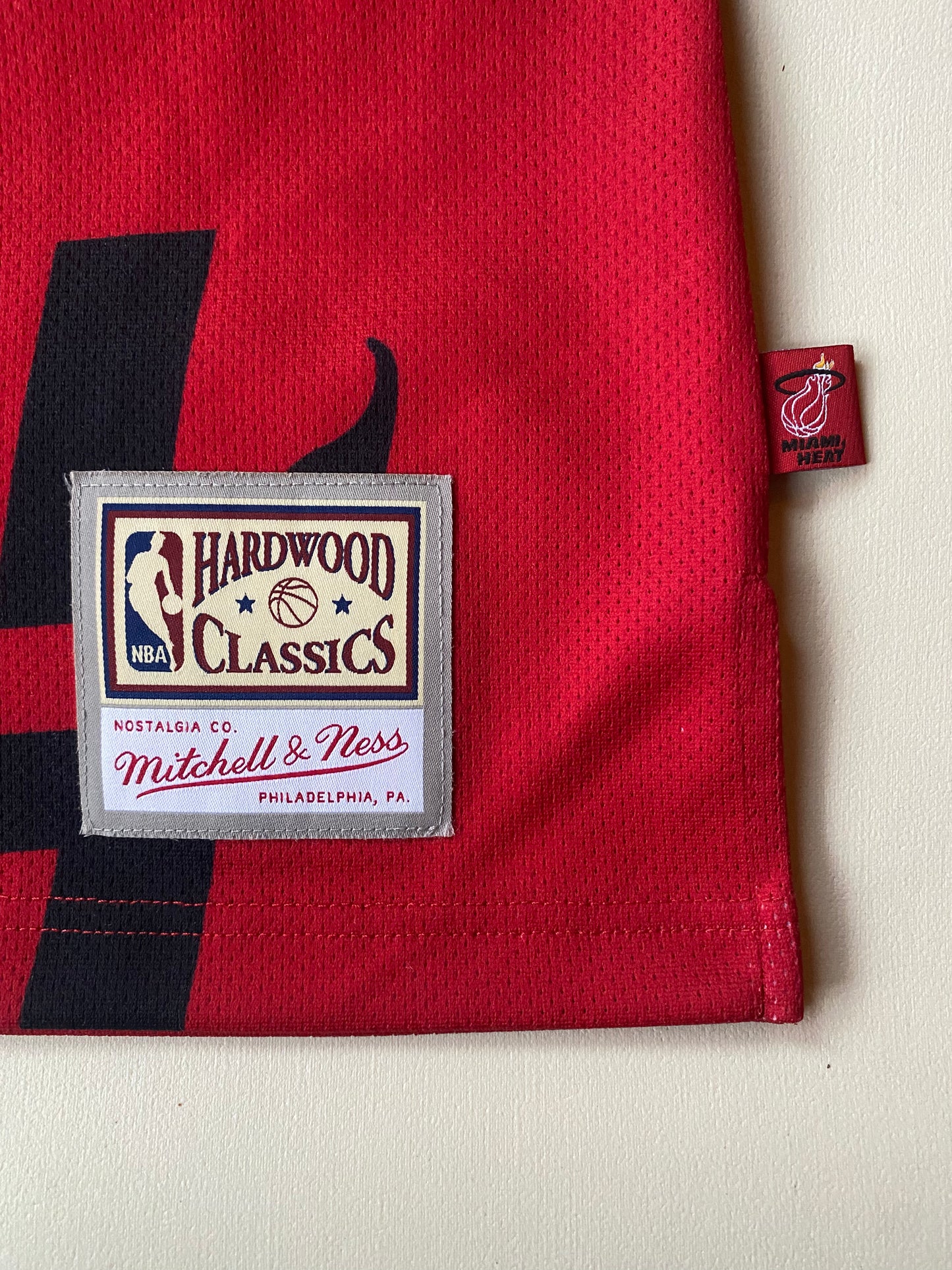 ✅ Maillot basket NBA Mitchell & Ness, Miami Heat, rouge, XL