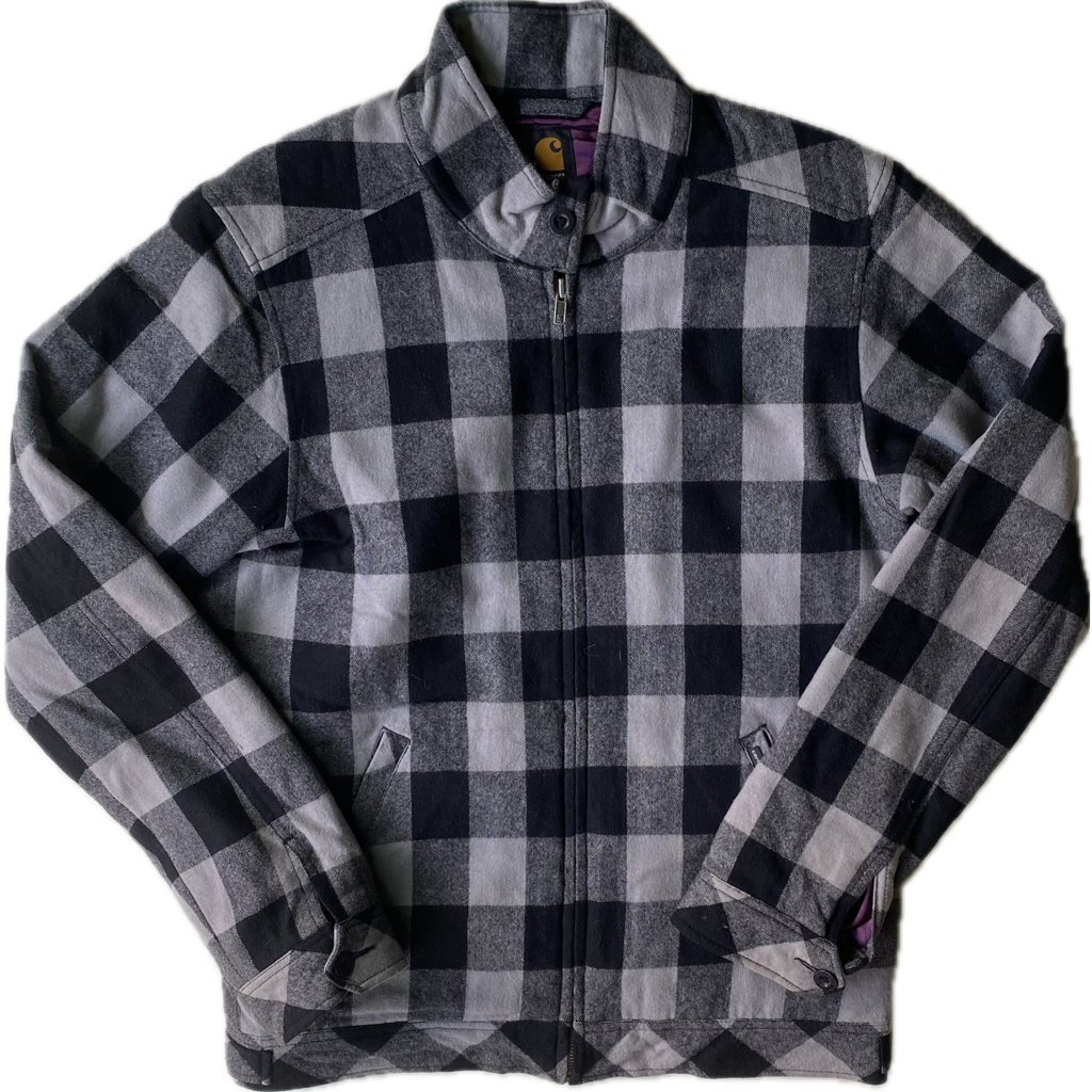 ✅ Veste "boom jacket" Carhartt, laine, noir et gris, S