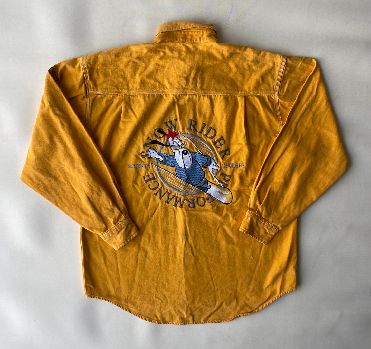 ✅ Chemise épaisse collector Droopy, jaune-orange, L