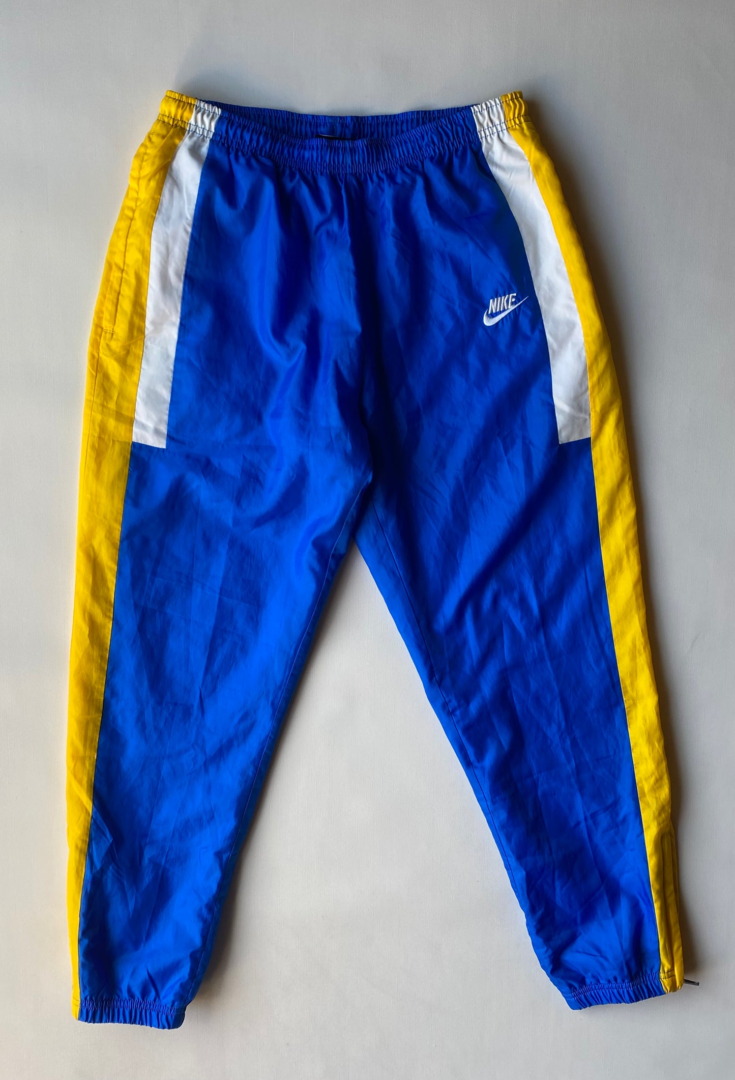 ✅ Pantalon jogging Nike, bleu / blanc / jaune, M (38)