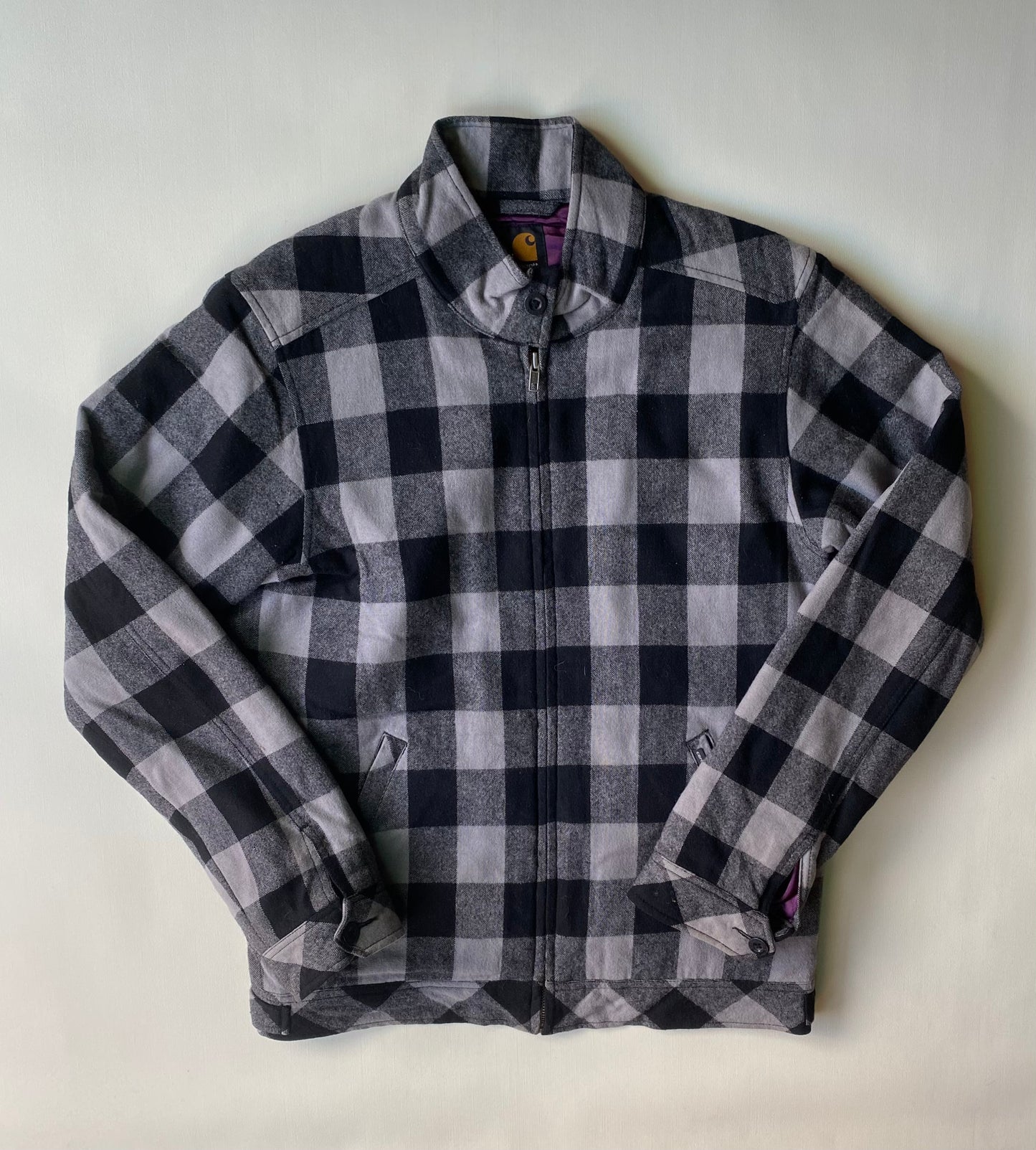 ✅ Veste "boom jacket" Carhartt, laine, noir et gris, S