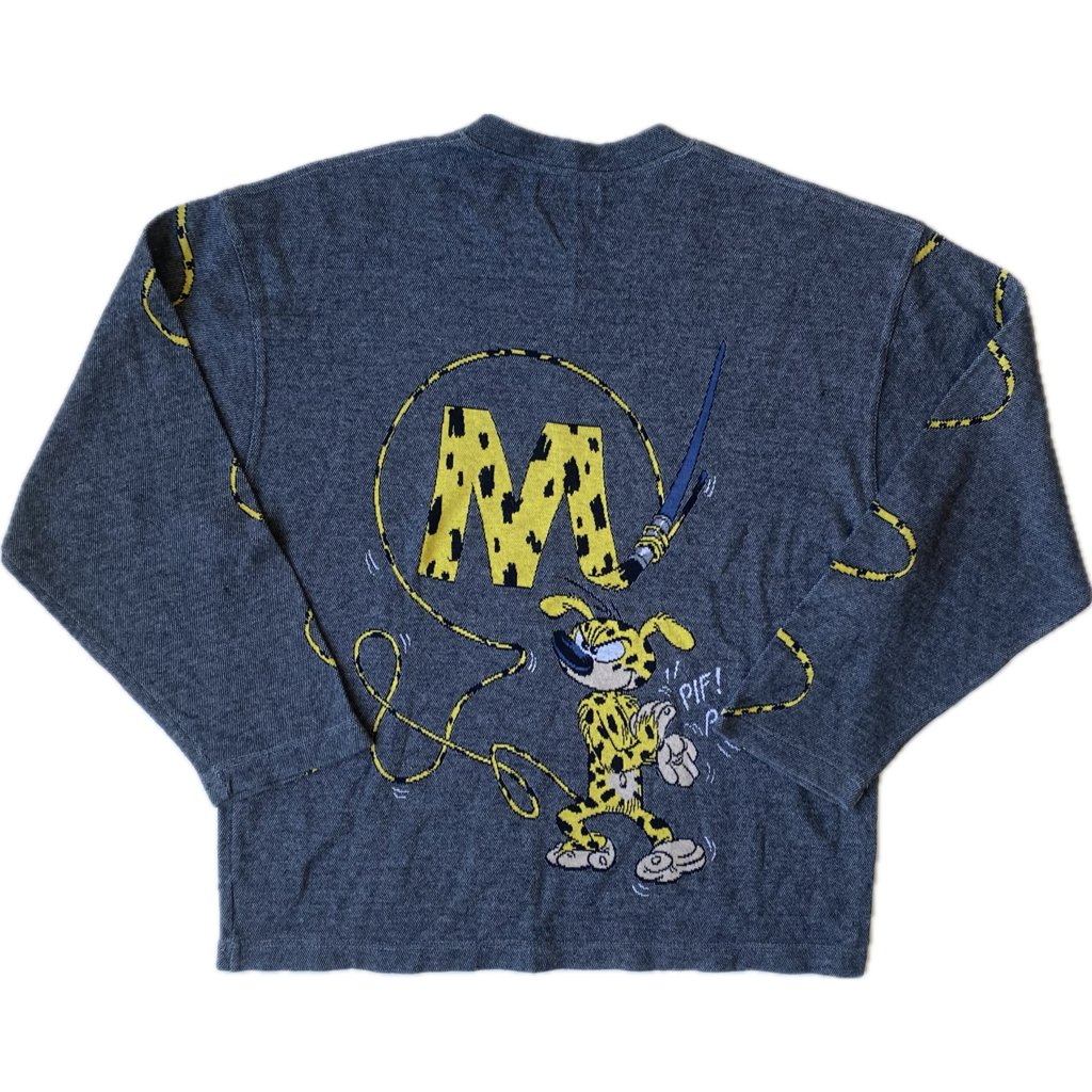 ✅ Pull collector Marsupilami, gris, XL