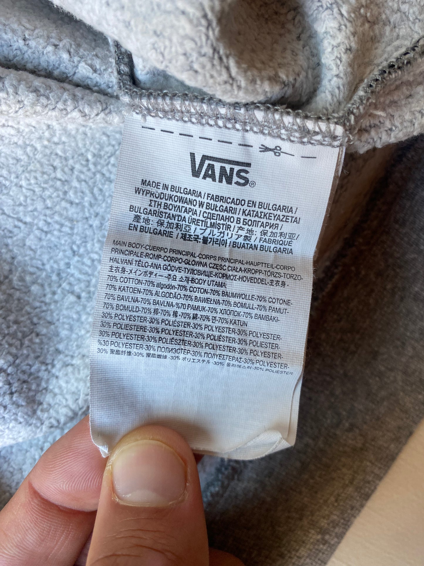 ✅ Pull Vans, gris, XL enfant