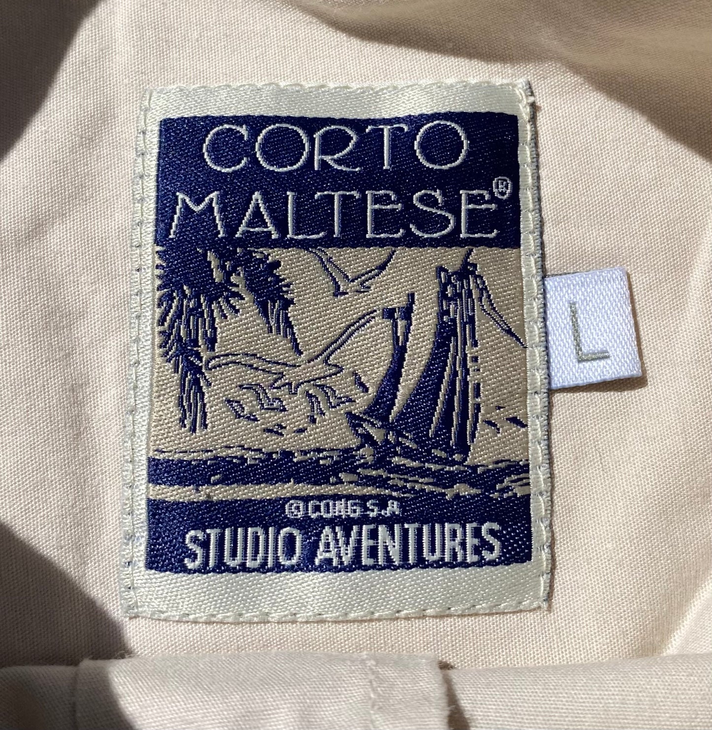 ✅ Chemisette collector Corto Maltese, beige, L