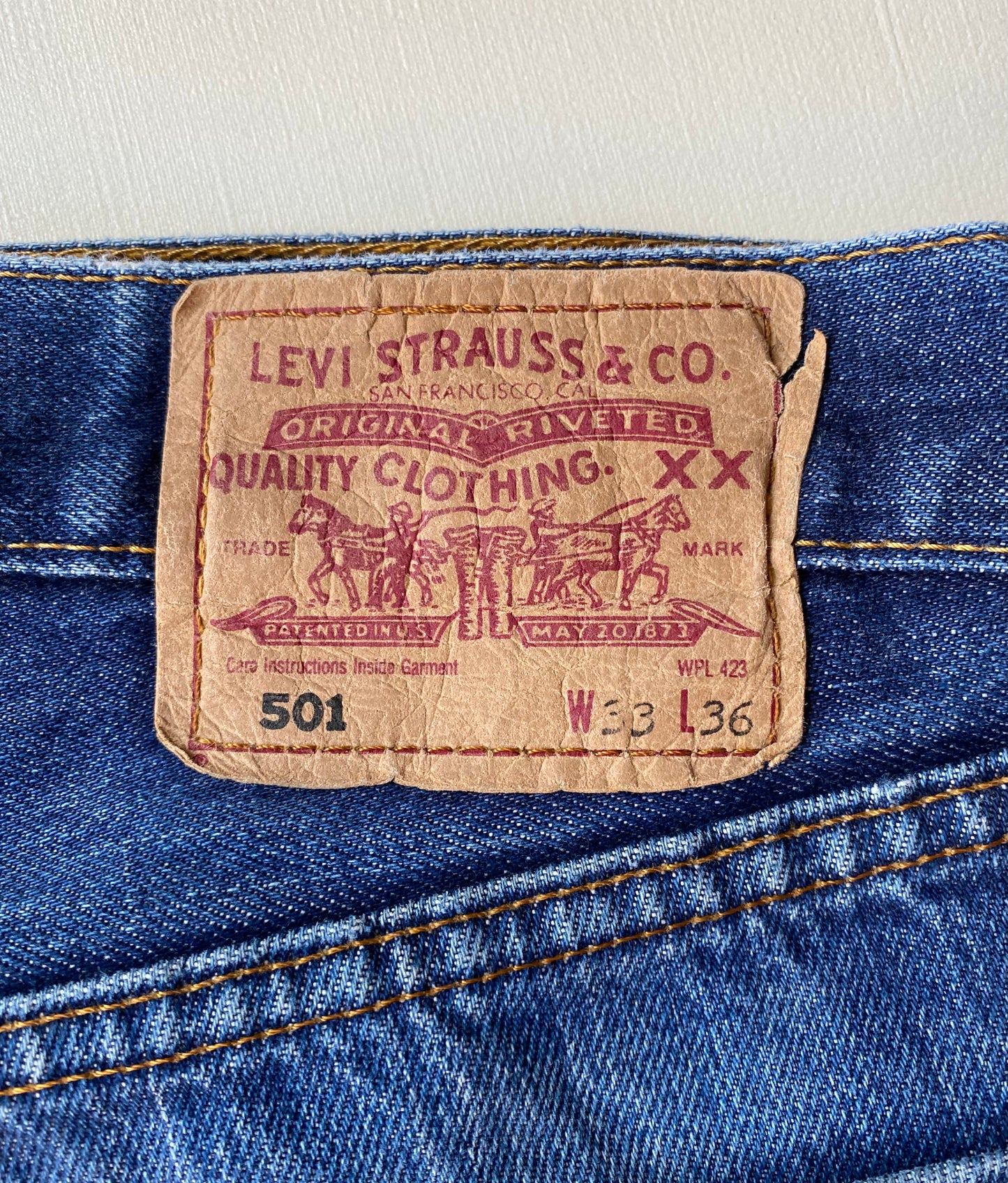 ✅ Jean Levi's 501, bleu, 33 x 32