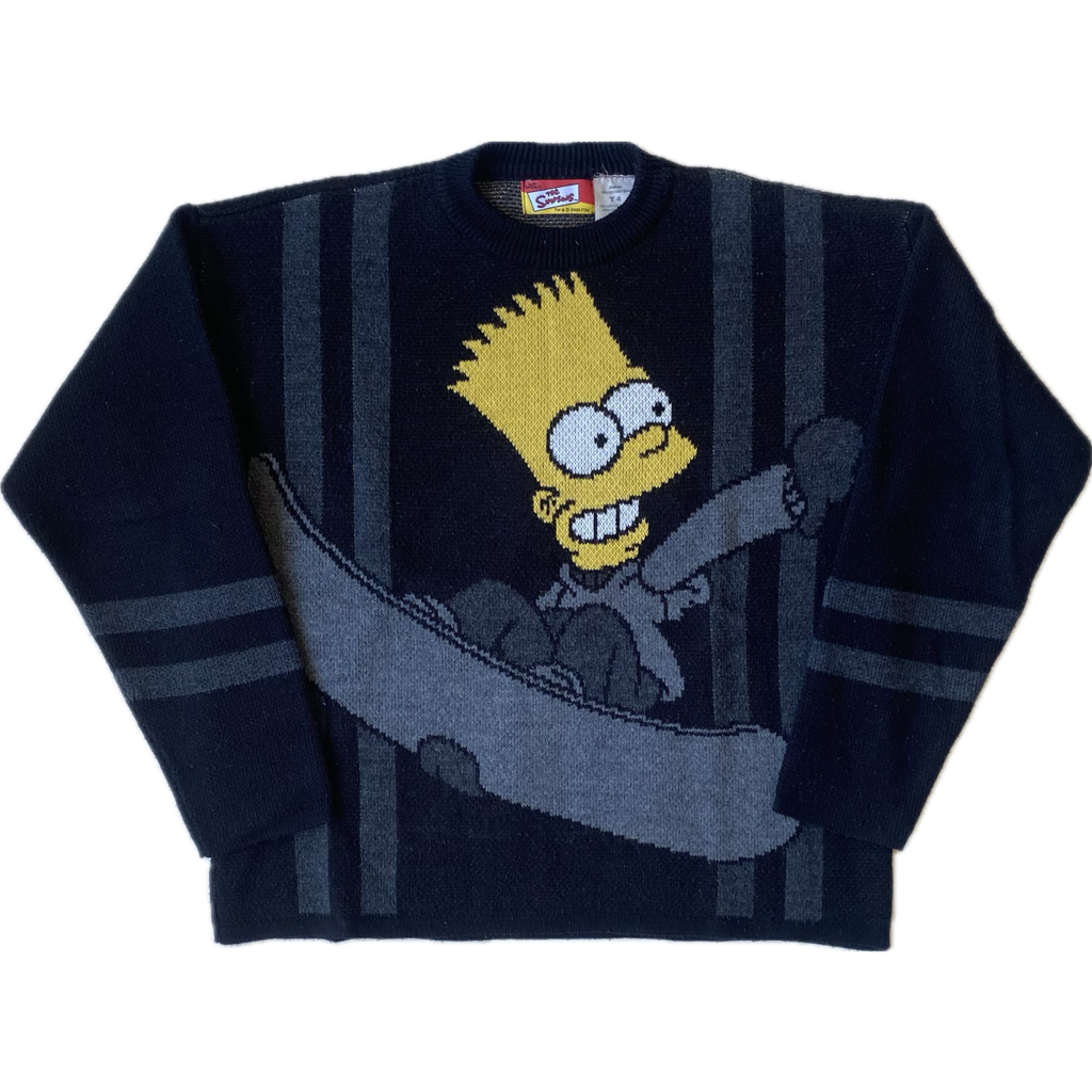 ✅ Pull collector The Simpsons, Bart, Gris / noir / jaune, L