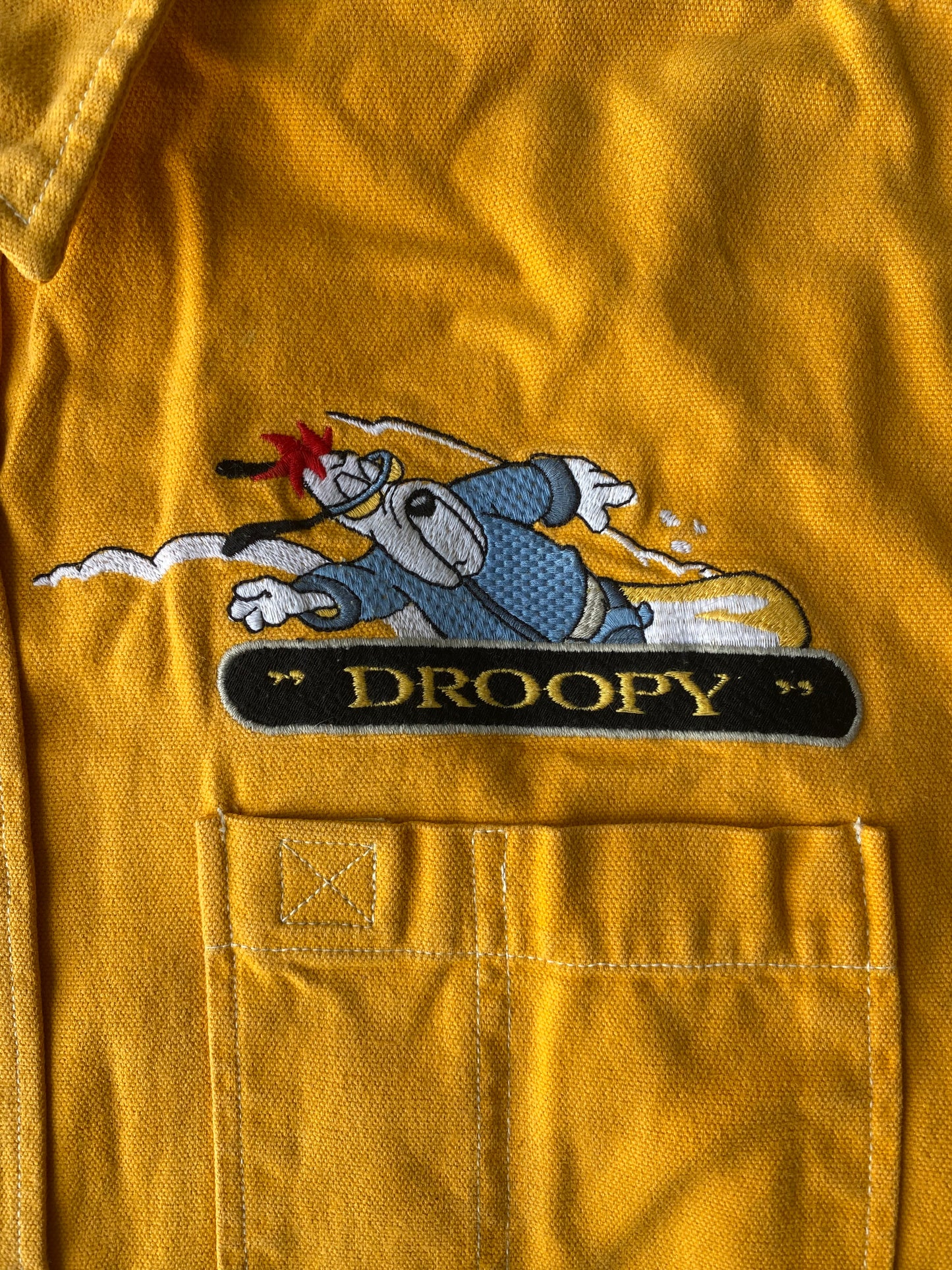 ✅ Chemise épaisse collector Droopy, jaune-orange, L