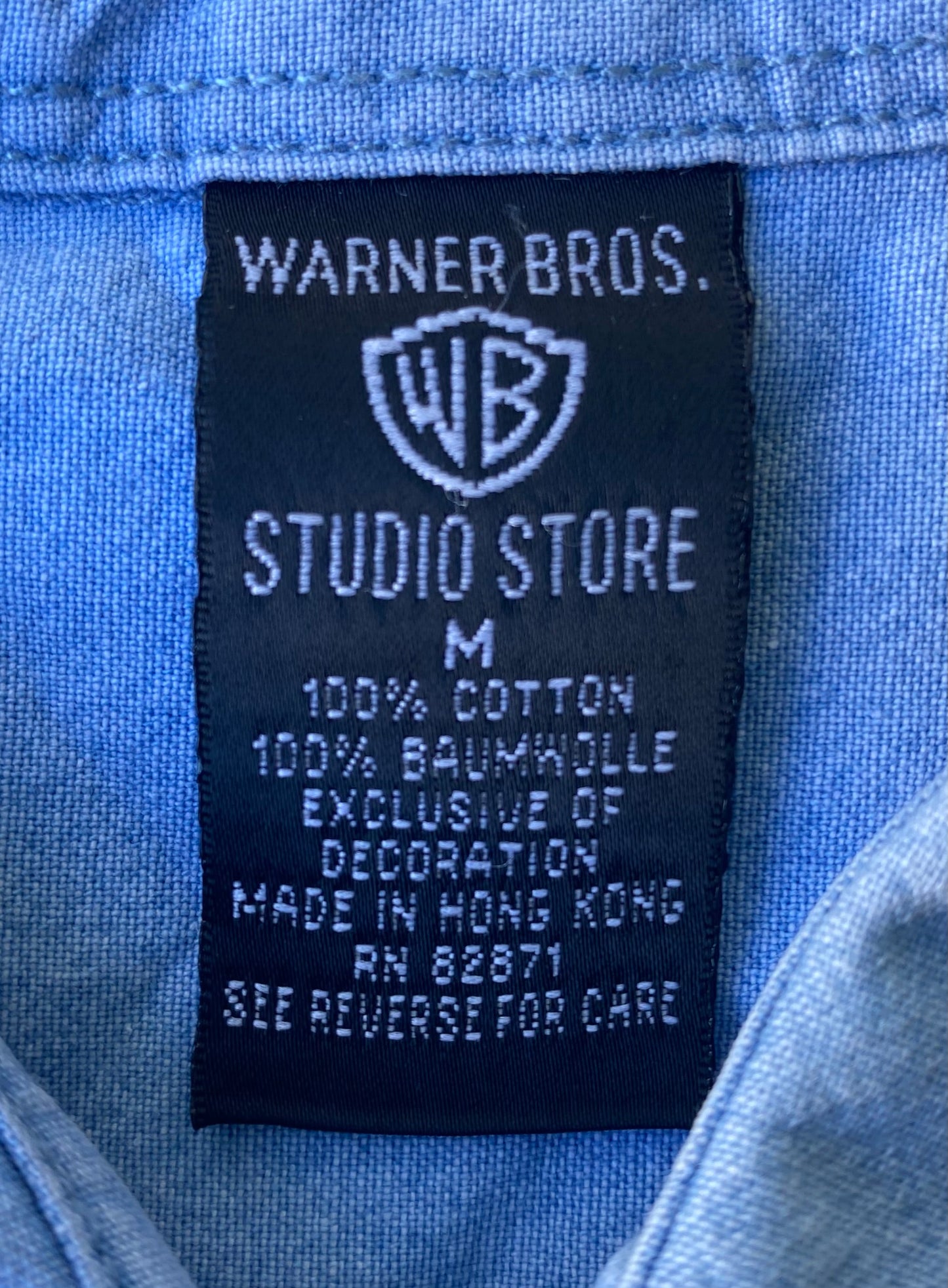 ✅ Chemise jean collector Bugs Bunny, bleu, L