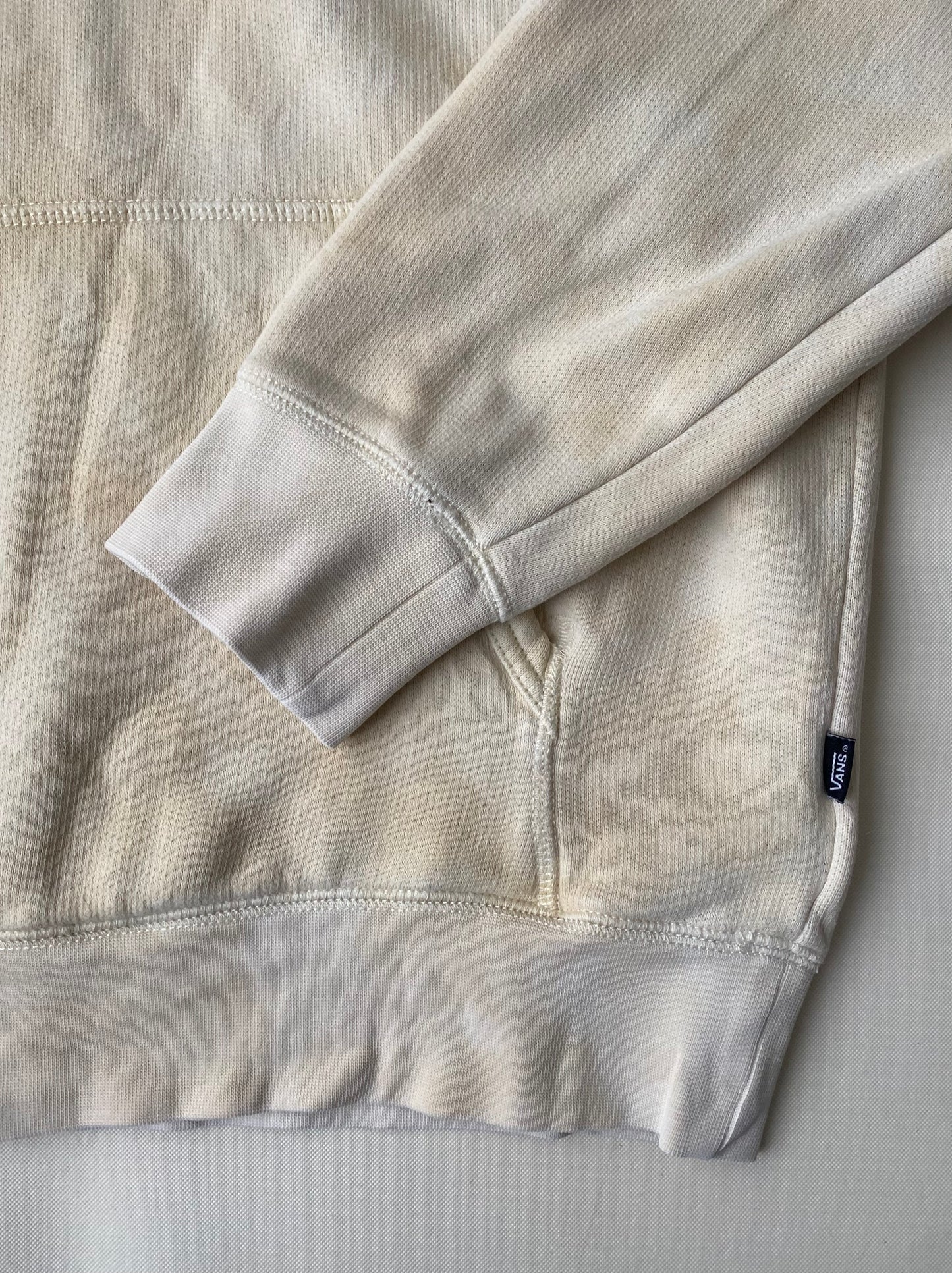 ✅ Pull à capuche vans, tie & die beige et crème, M