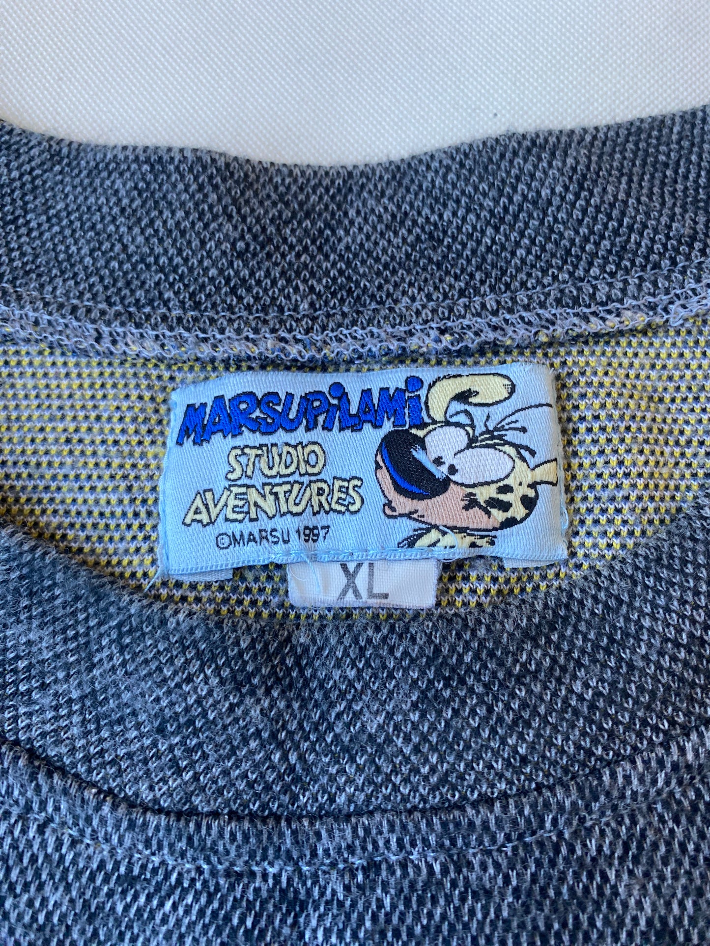 ✅ Pull collector Marsupilami, gris, XL