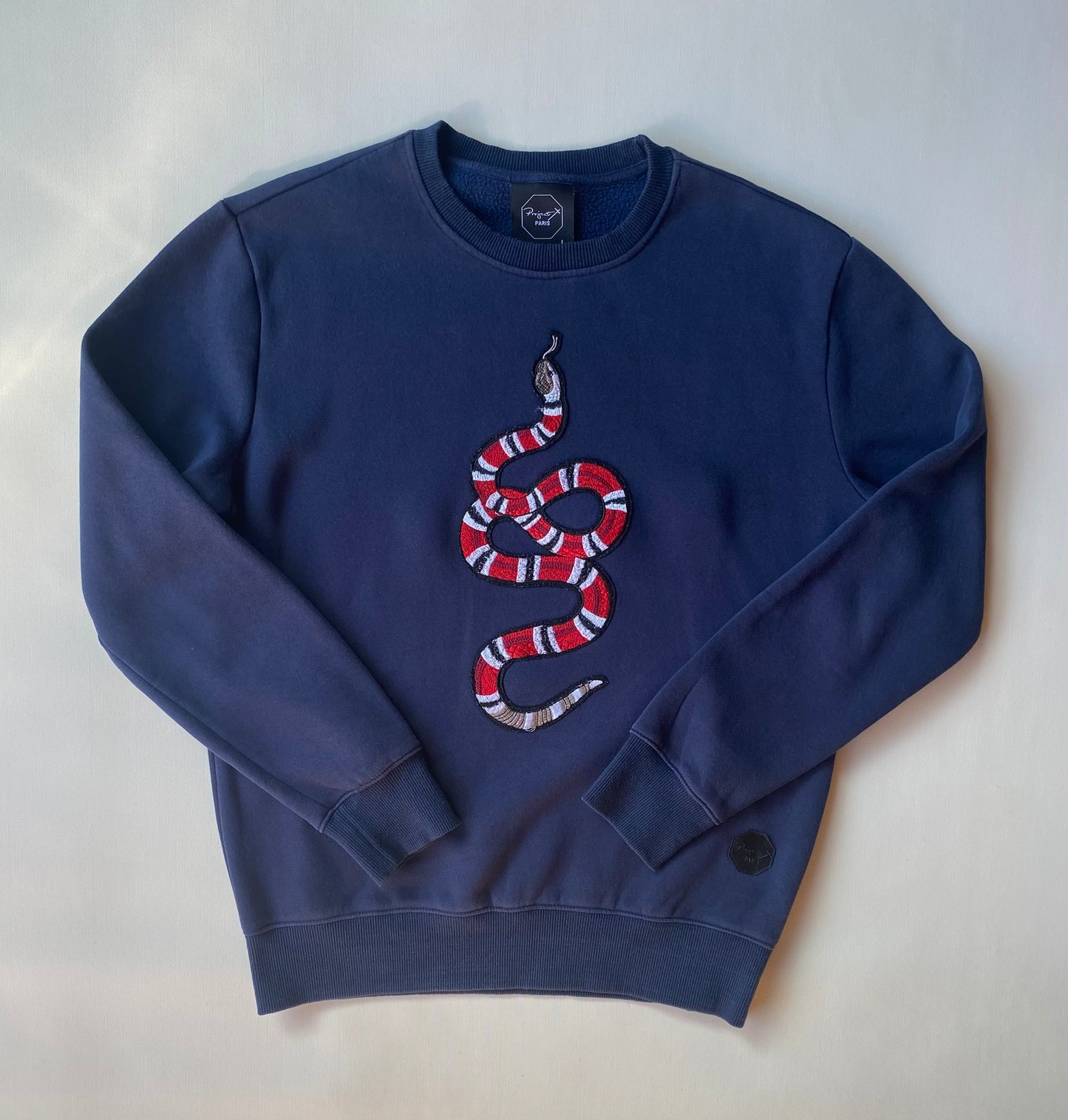 ✅ Pull Projet x Paris, bleu marine, L (légèrement cintré)