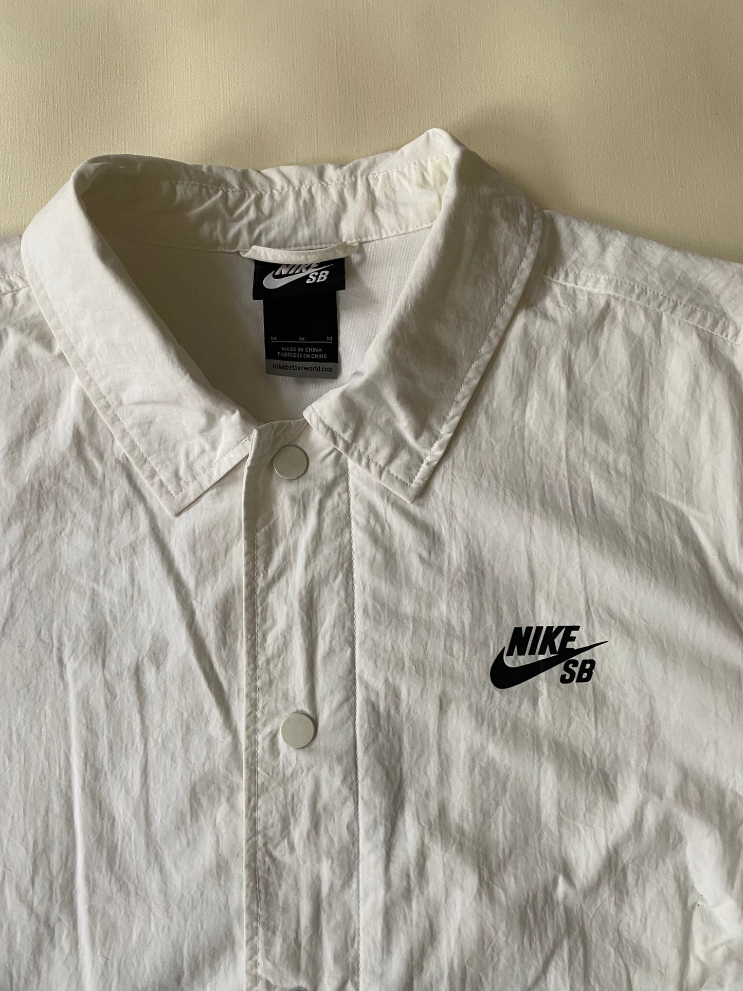 Veste coupe-vent / pluie Nike SB, blanc, M