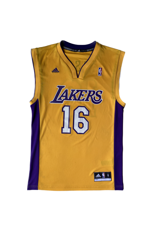 Maillot de basket Adidas, Lakers, Gasol, Jaune, S