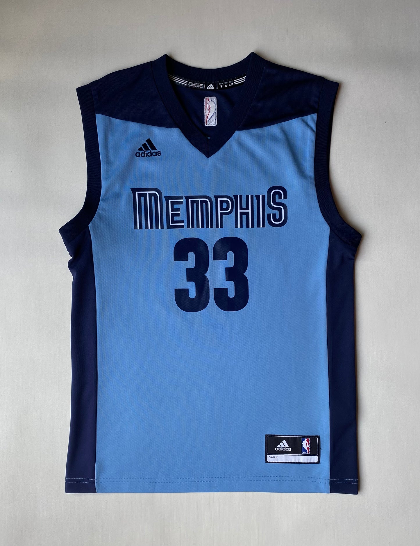 Maillot de basket Adidas, Memphis, Gasol, Bleu, S