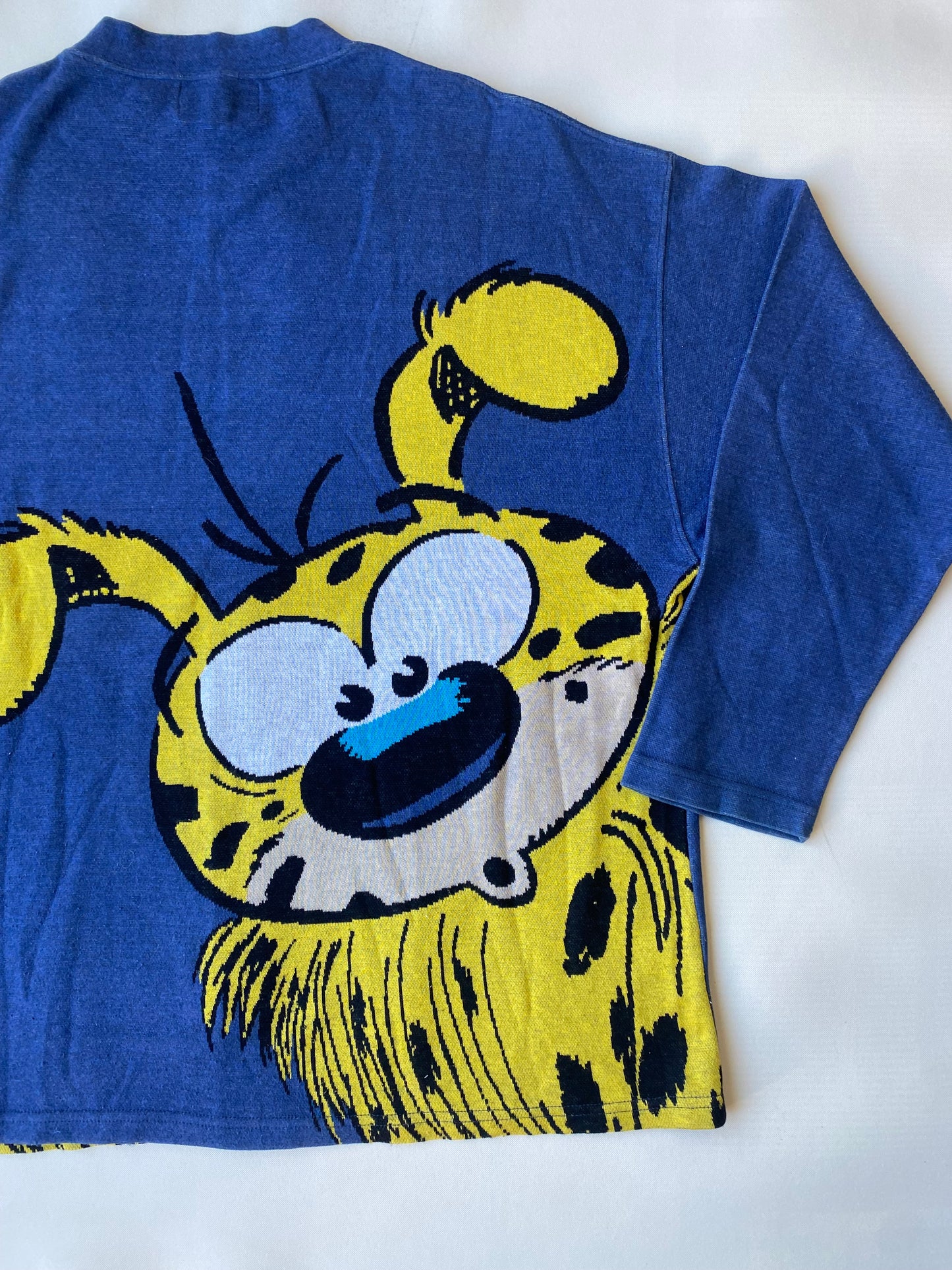 ✅ Pull collector Marsupilami, jaune et bleu, XL