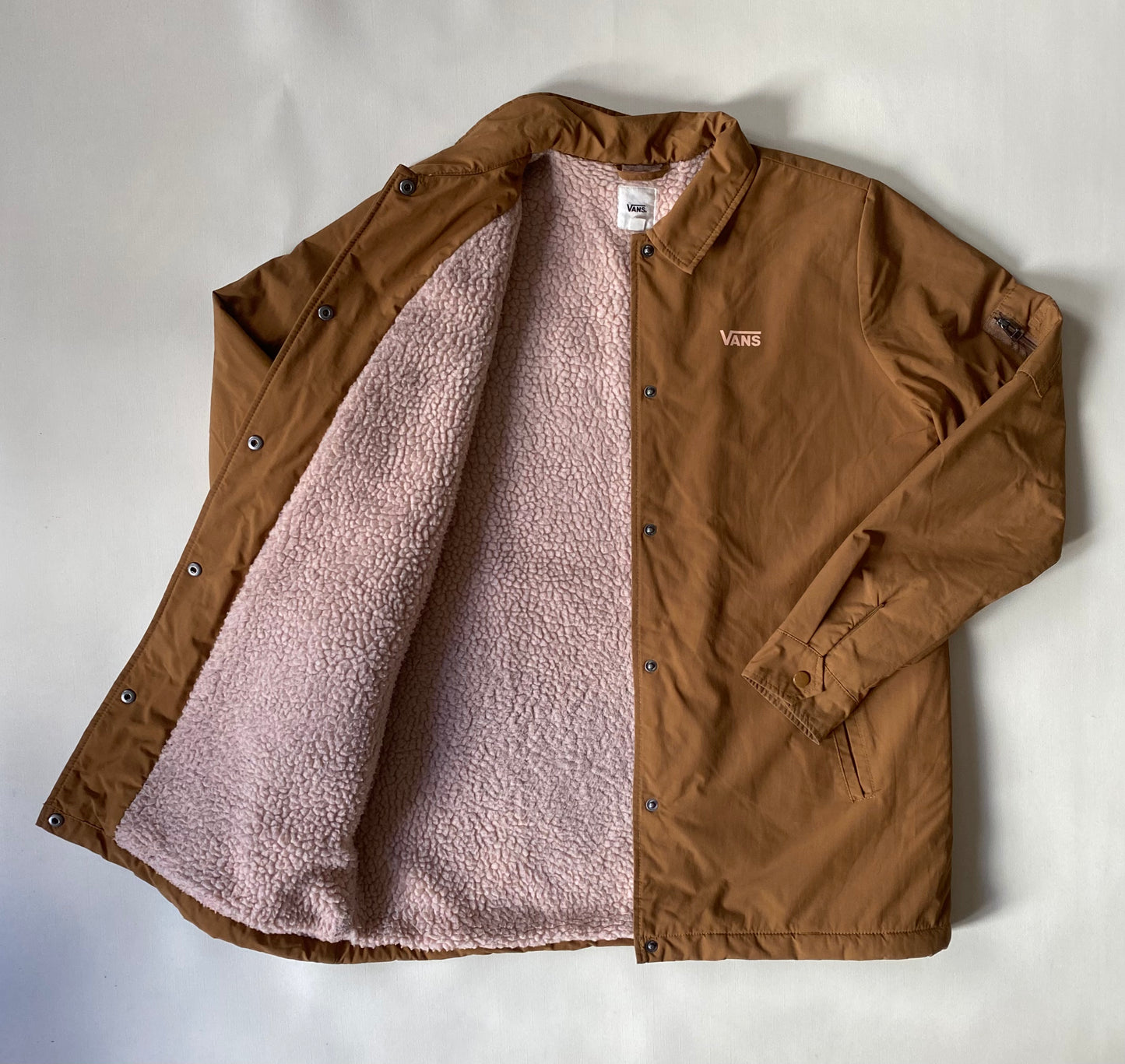 Veste Vans polaire, Marron / rose, XS oversize