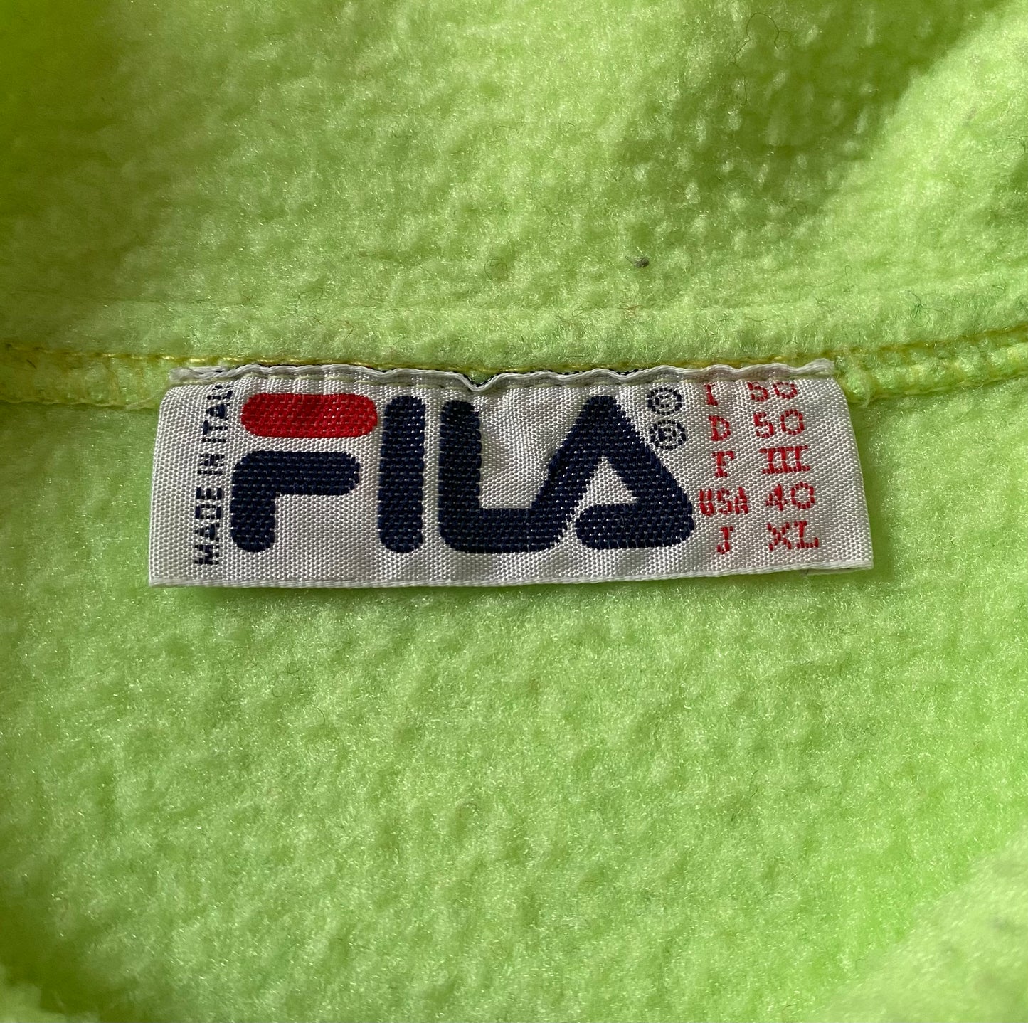 Polaire vintage Fila, vert anis, L