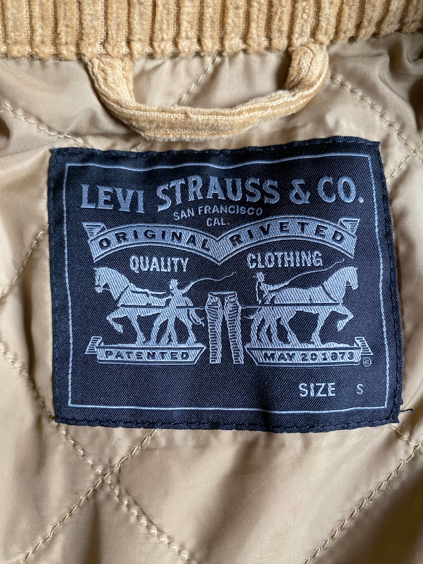 Veste velours côtelé Levi's, marron clair, M