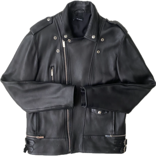 Veste cuir vachette The Kooples, noir, M