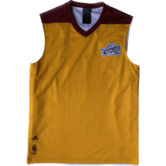 Maillot de basket d'entraînement Cleveland Cavaliers, jaune-orange, M légèrement cintré