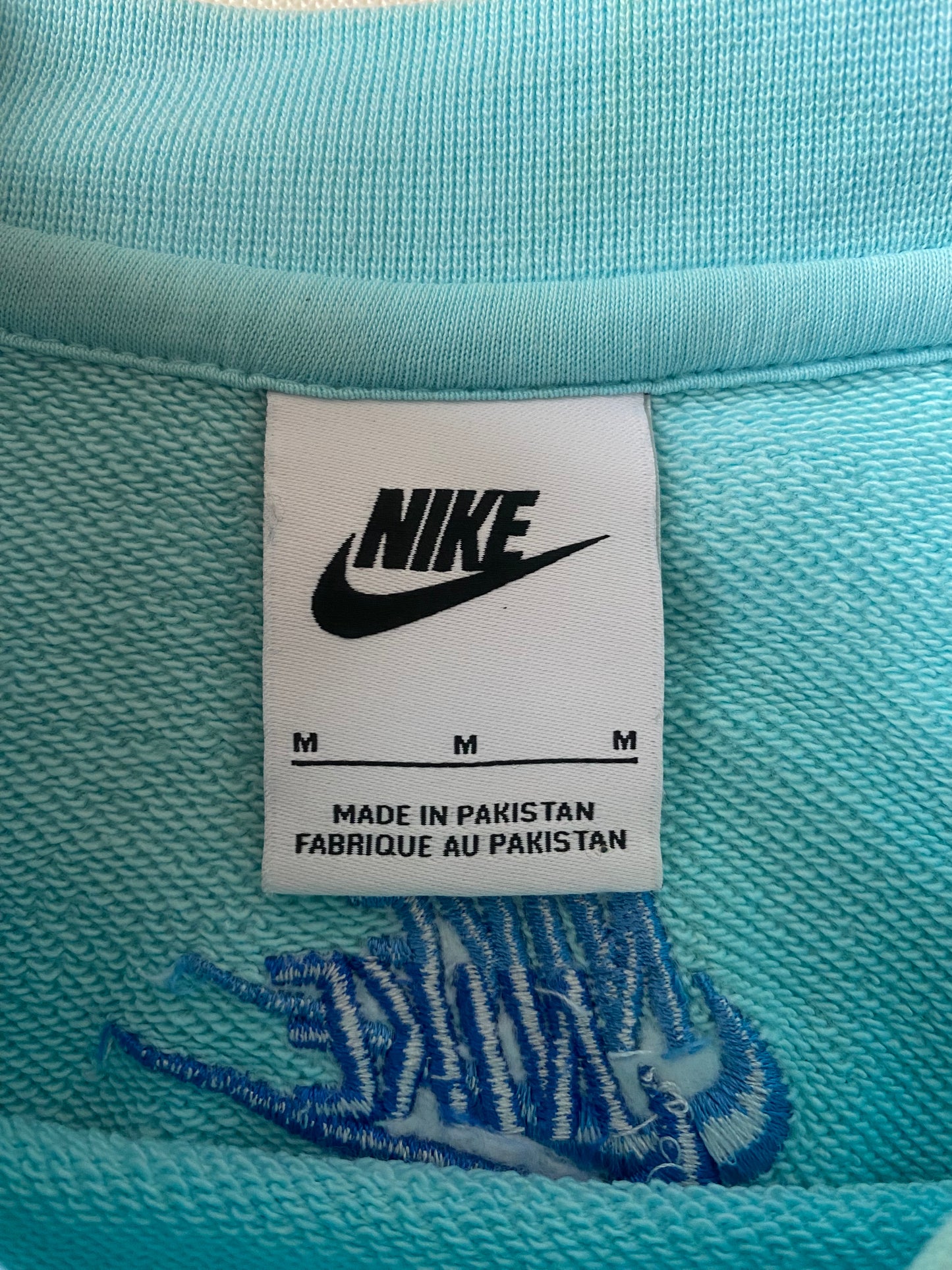 ✅ Pull Nike full logo, bleu ciel, M