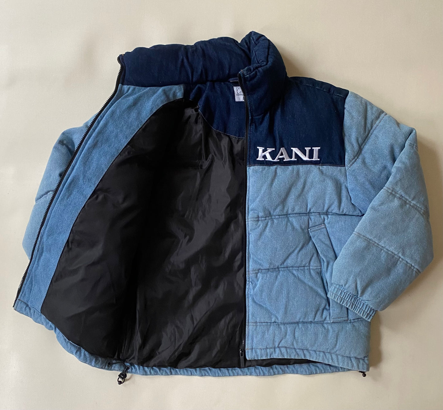 Doudoune jean Karl Kani, bleu marine, M