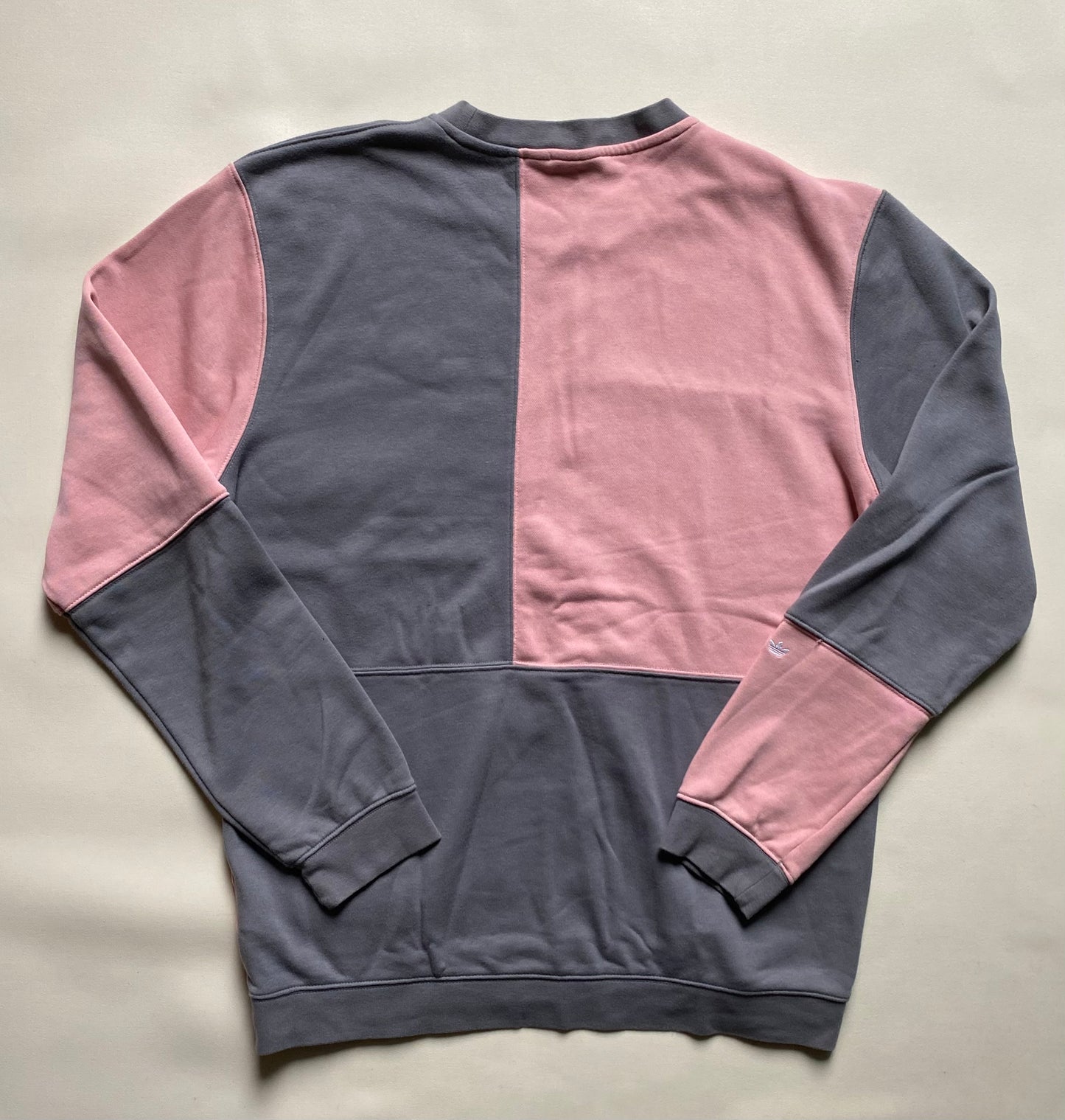 Pull Adidas, rose et gris, L