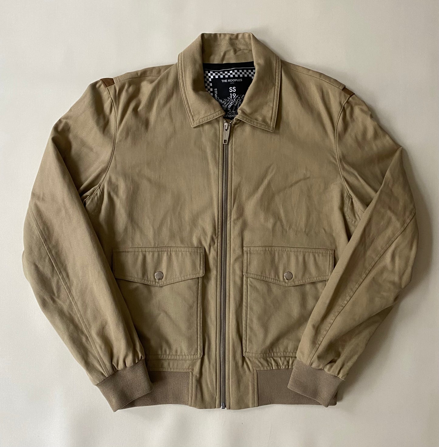 Blouson The Kooples, beige, S légèrement oversize